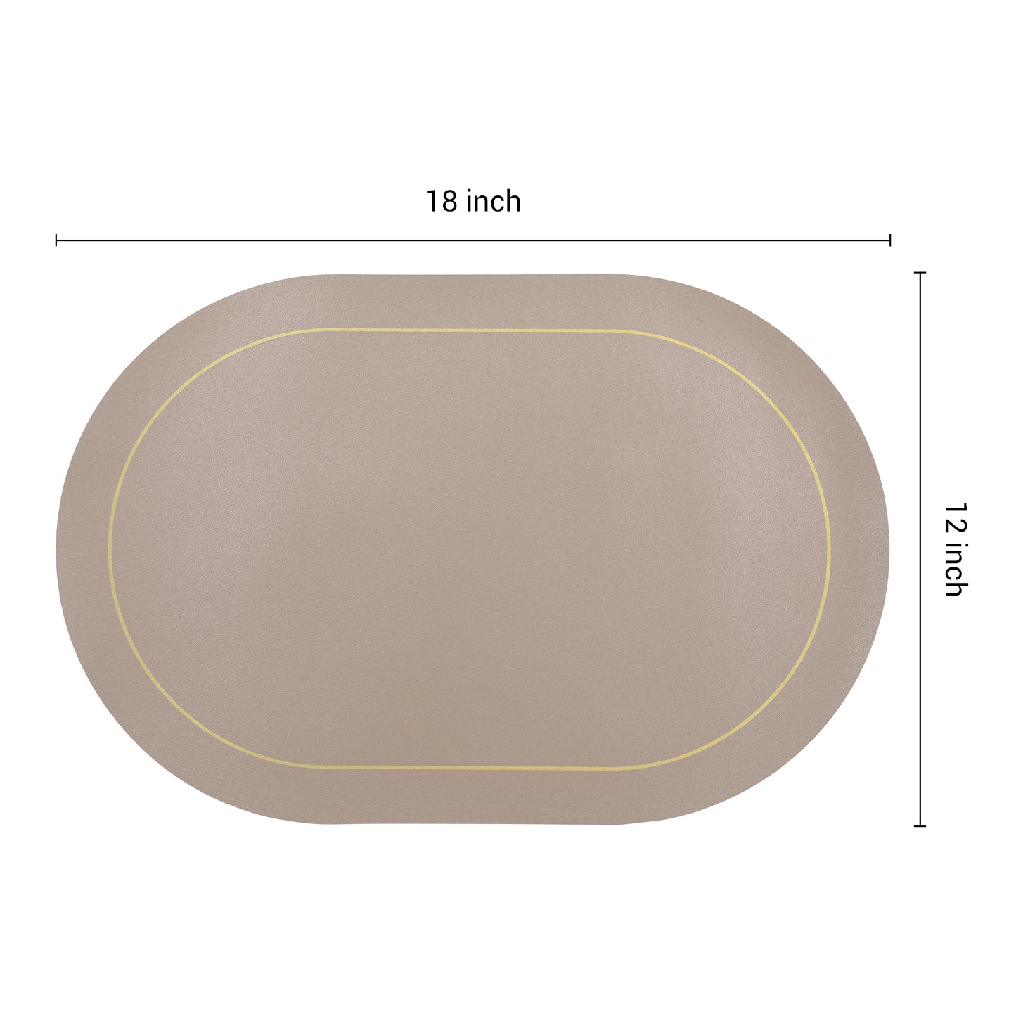 Set of 6 Faux Leather Placemats for Kitchen Dining Table Decor, Washable Heat Resistant 18*12in