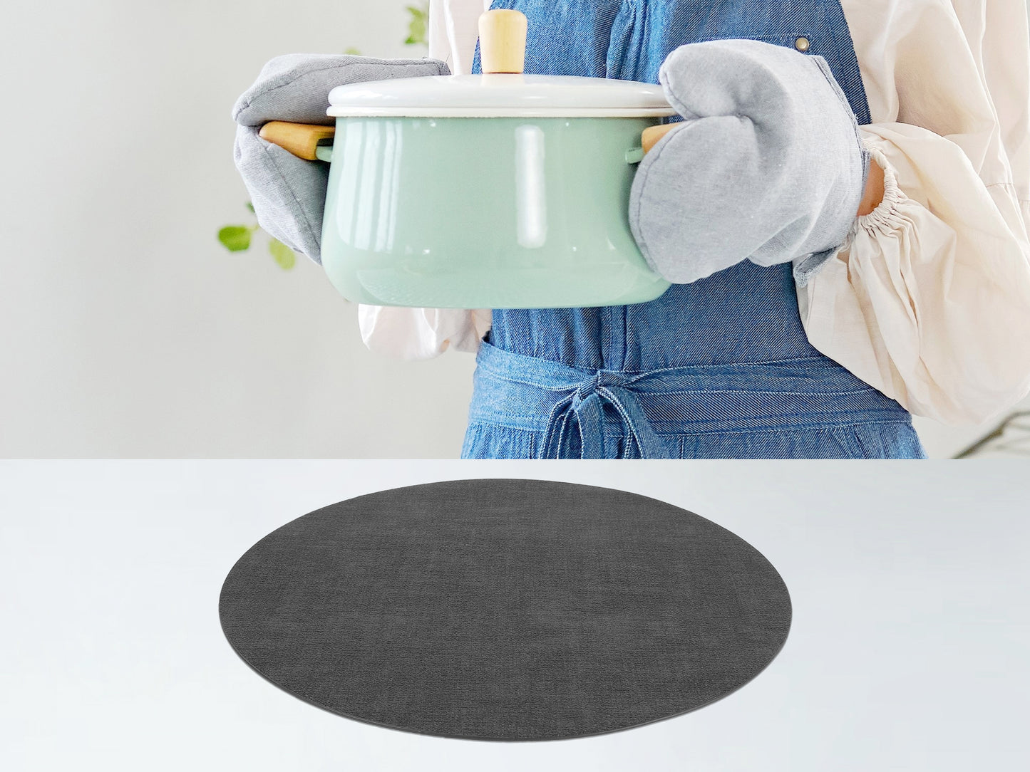 Juego de 6 manteles individuales para decoración de mesa de cocina y comedor, lavables y resistentes al calor, 33 x 33 cm