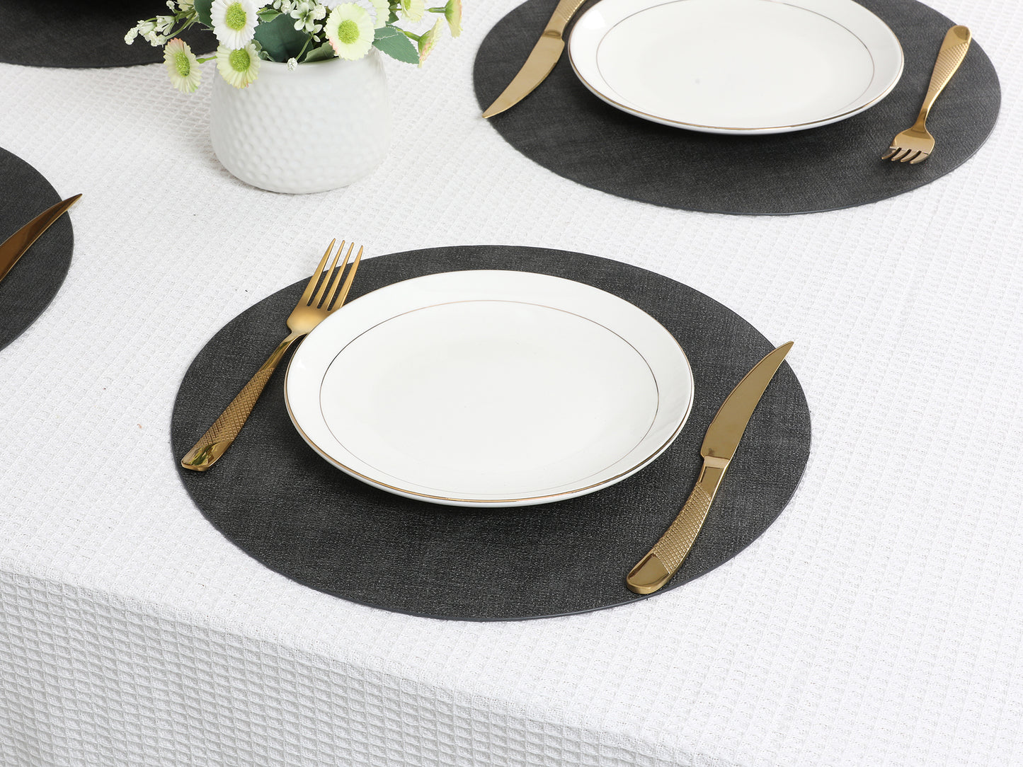 Juego de 6 manteles individuales para decoración de mesa de cocina y comedor, lavables y resistentes al calor, 33 x 33 cm