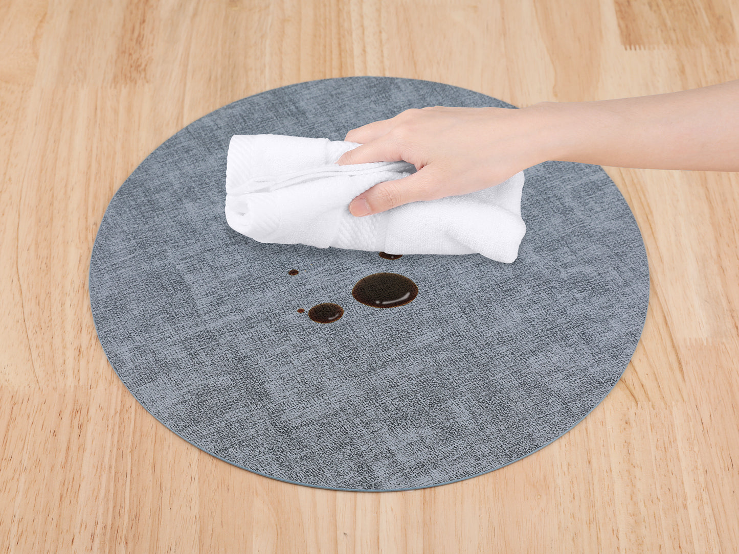 Set of 6 Placemats for Kitchen Dining Table Decor, Washable Heat Resistant 13*13in