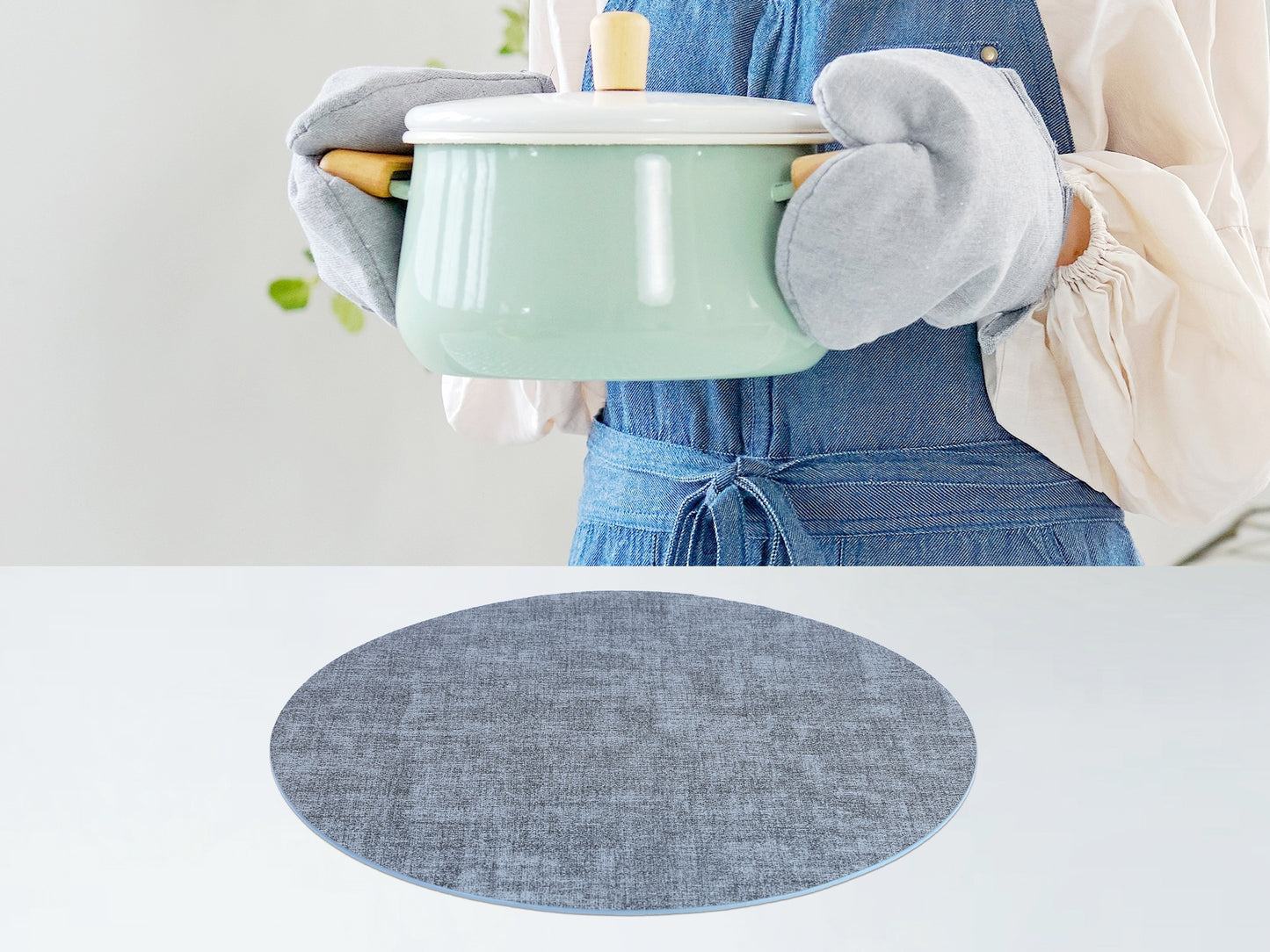 Set of 6 Placemats for Kitchen Dining Table Decor, Washable Heat Resistant 13*13in