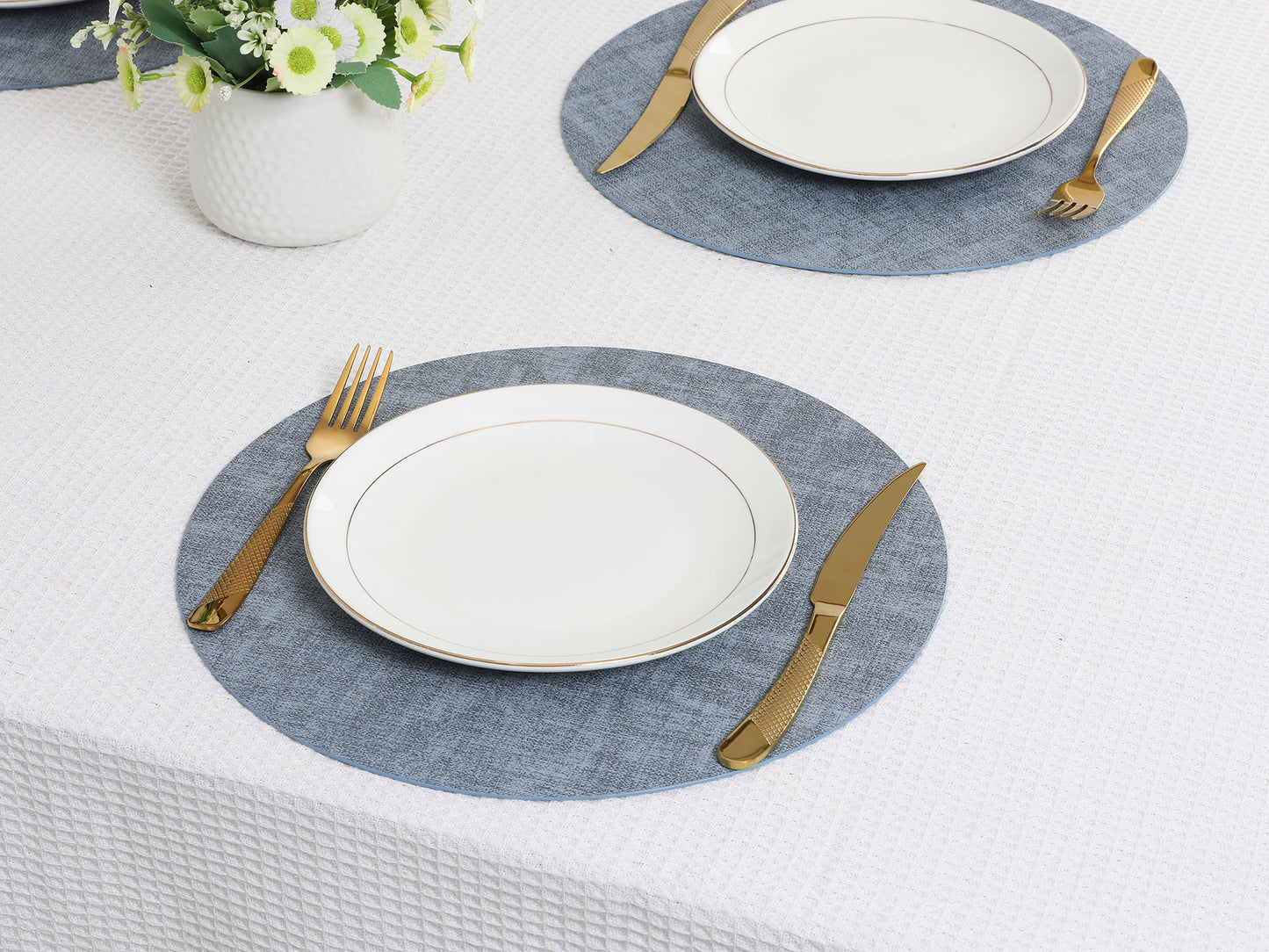 Set of 6 Placemats for Kitchen Dining Table Decor, Washable Heat Resistant 13*13in