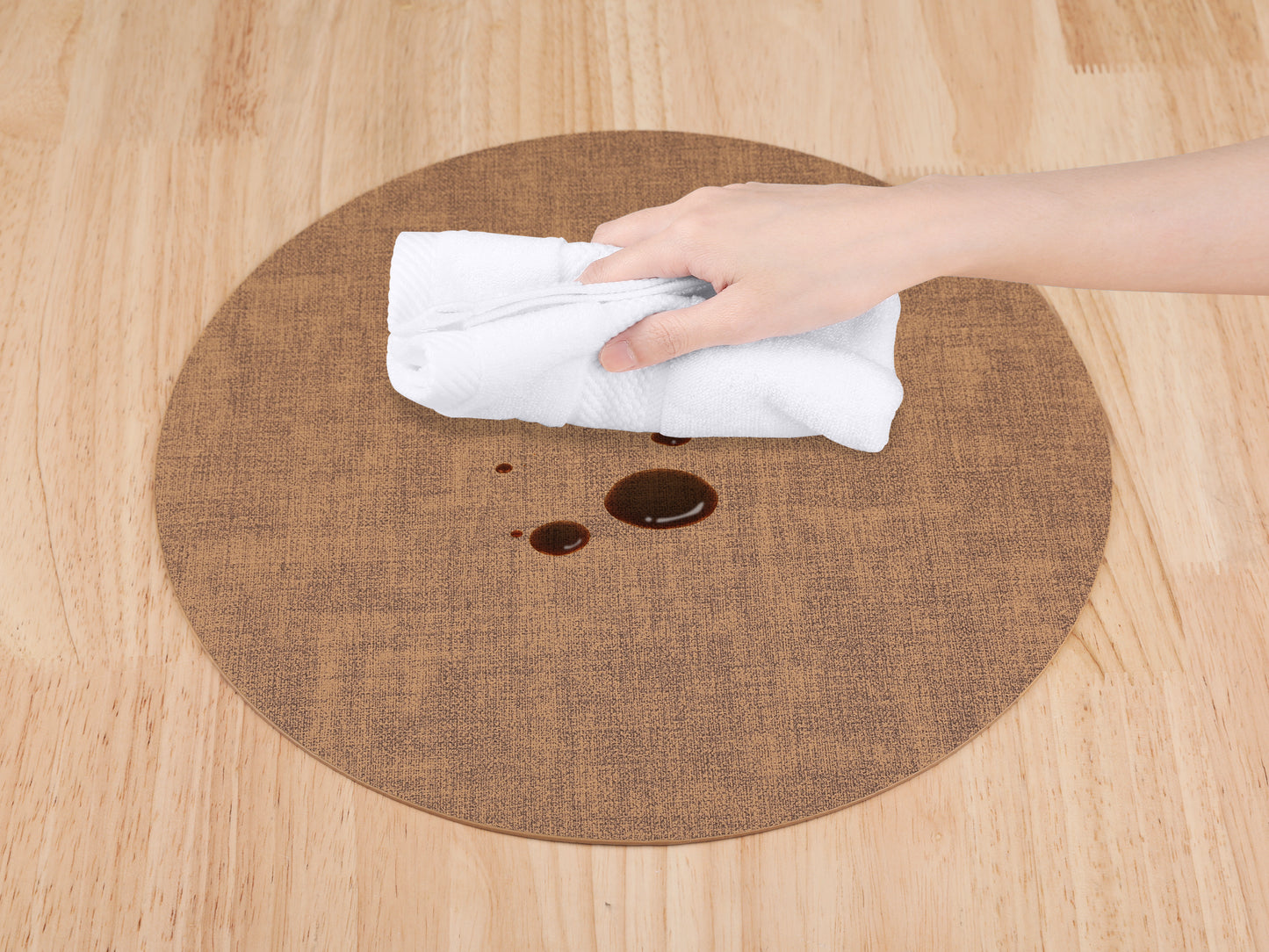 Juego de 6 manteles individuales para decoración de mesa de cocina y comedor, lavables y resistentes al calor, 33 x 33 cm
