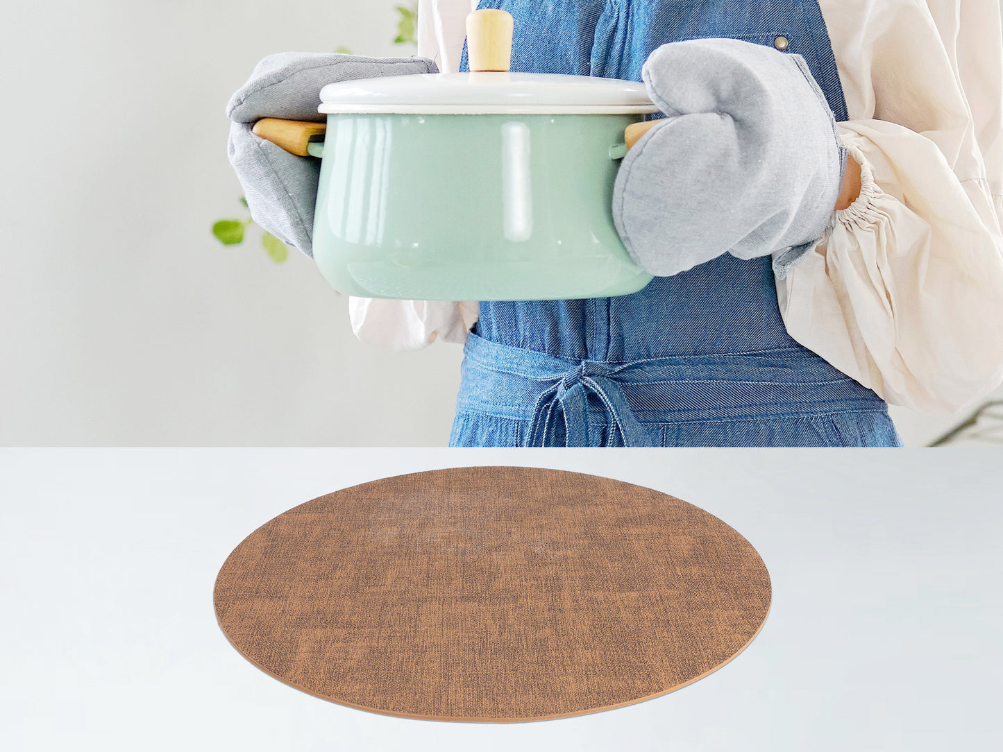 Juego de 6 manteles individuales para decoración de mesa de cocina y comedor, lavables y resistentes al calor, 33 x 33 cm