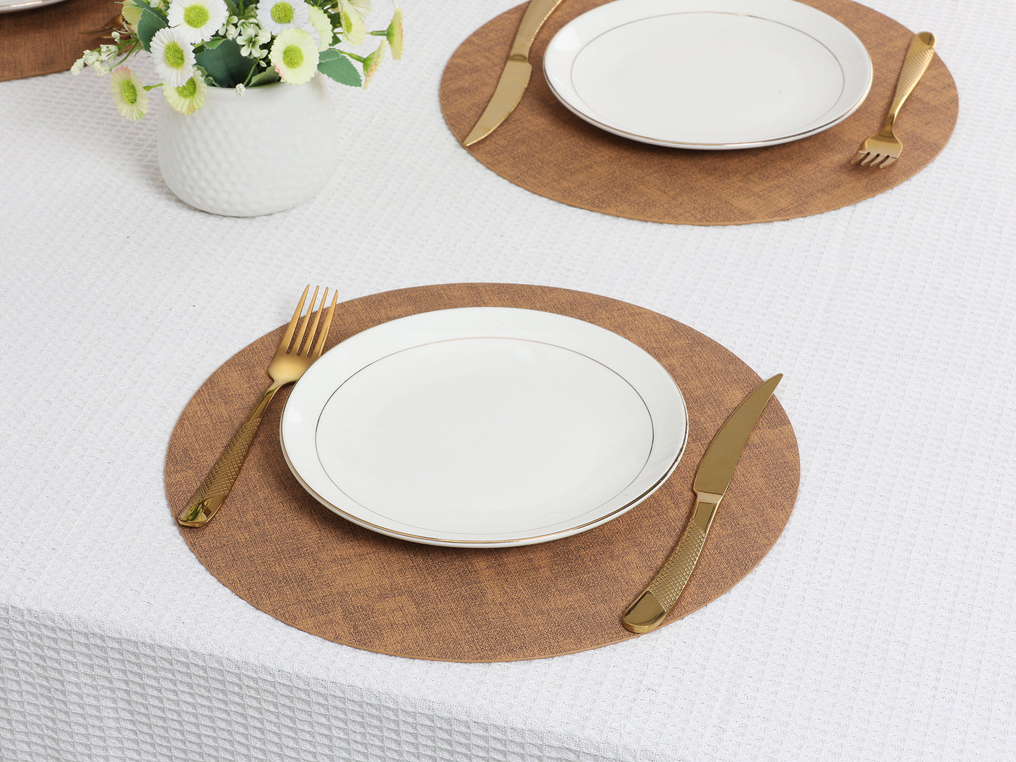 Juego de 6 manteles individuales para decoración de mesa de cocina y comedor, lavables y resistentes al calor, 33 x 33 cm