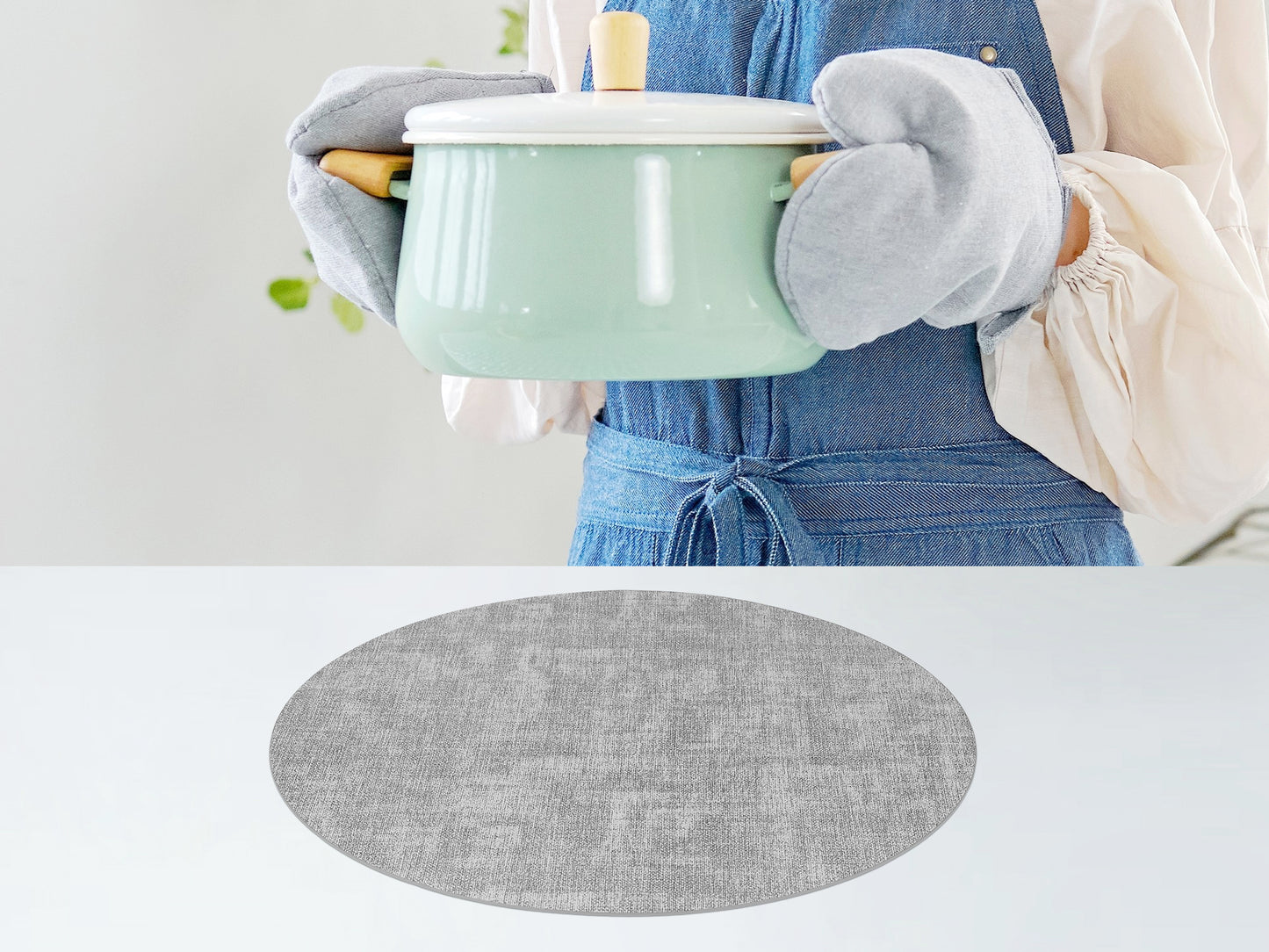 Set of 6 Placemats for Kitchen Dining Table Decor, Washable Heat Resistant 13*13in