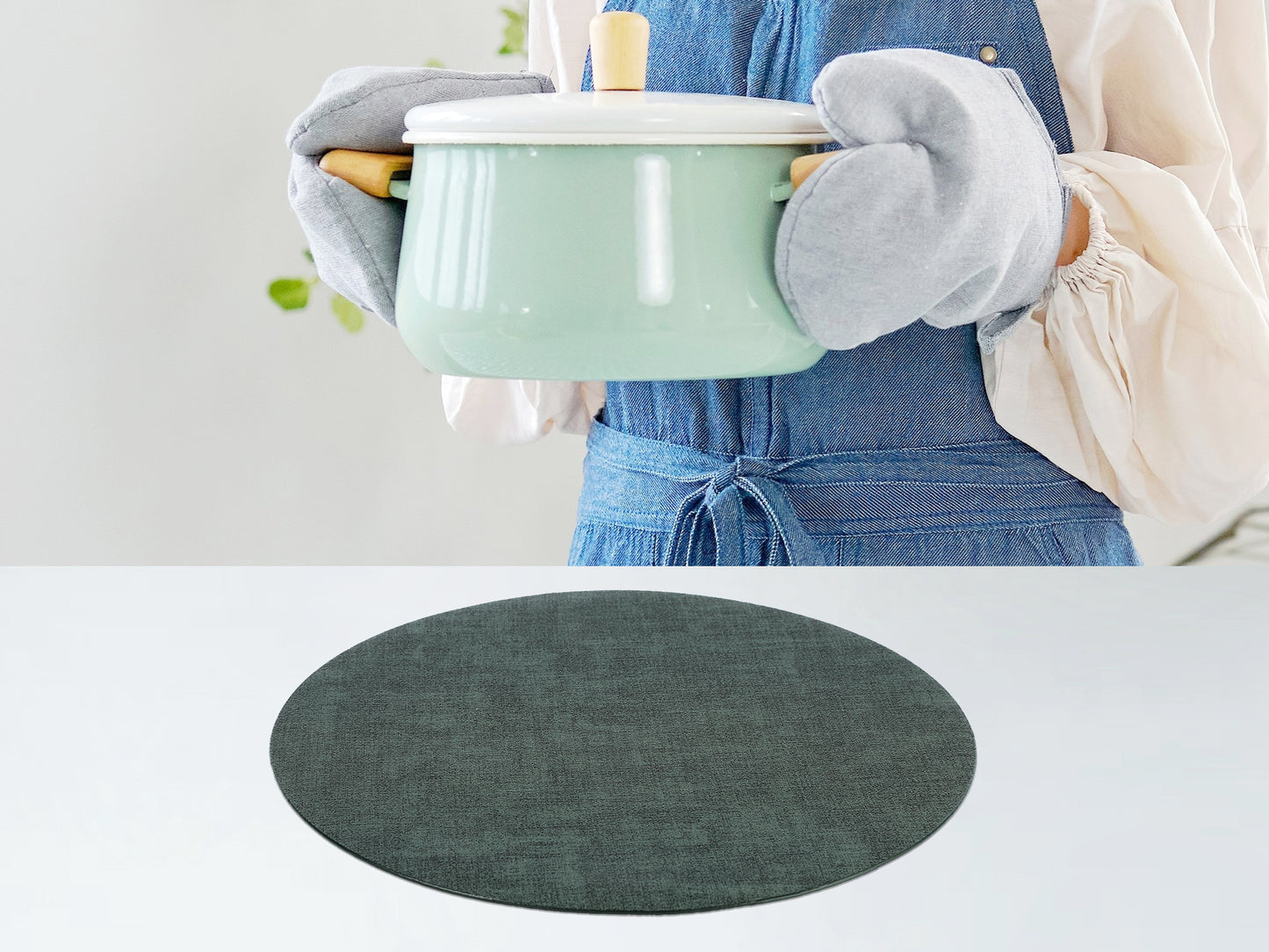 Set of 6 Placemats for Kitchen Dining Table Decor, Washable Heat Resistant 13*13in