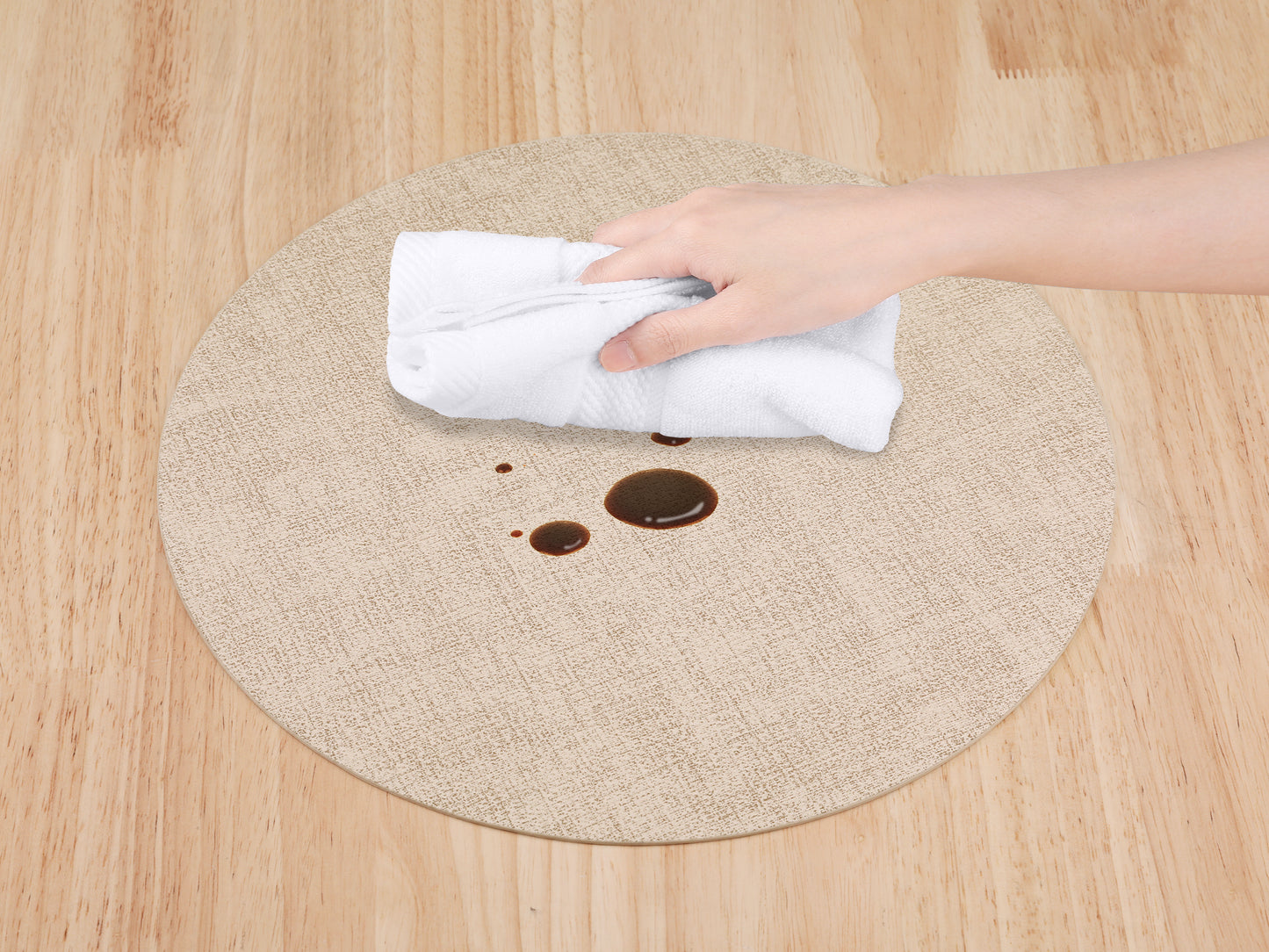 Juego de 6 manteles individuales para decoración de mesa de cocina y comedor, lavables y resistentes al calor, 33 x 33 cm