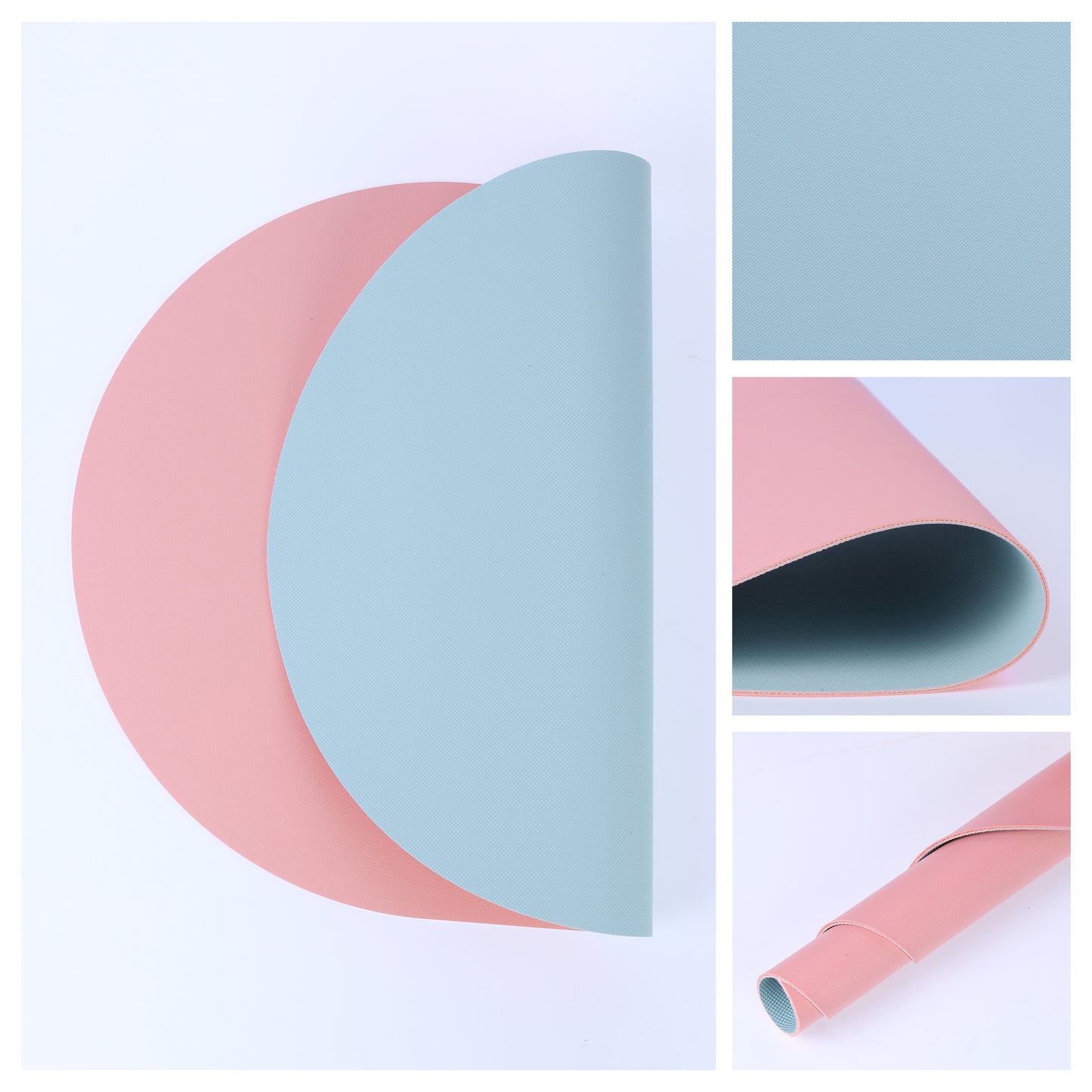 Juego de 6 manteles individuales de cuero lavables para decoración de mesa de cocina y comedor, 40,6 x 30,5 cm