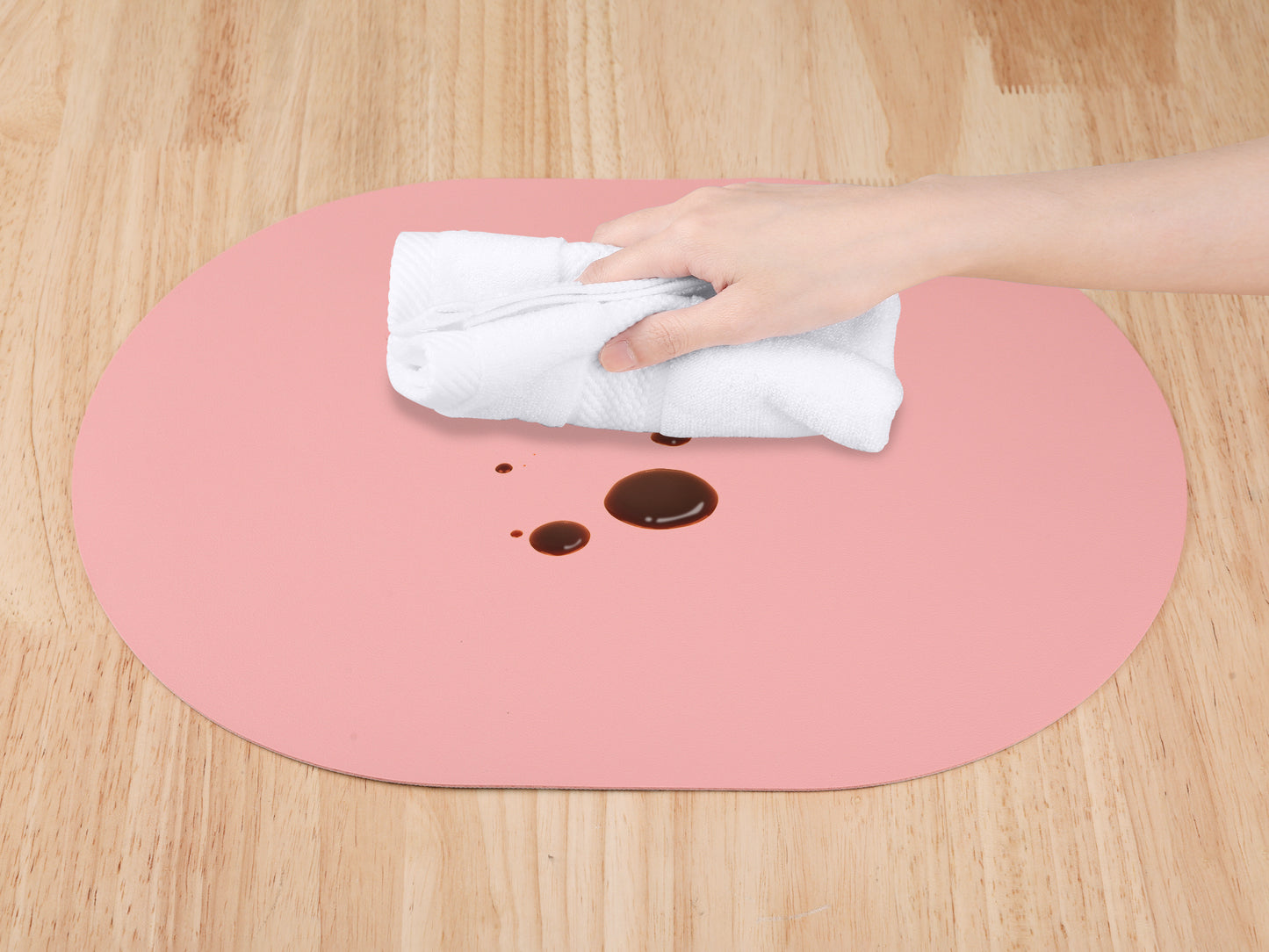 Juego de 6 manteles individuales de cuero lavables para decoración de mesa de cocina y comedor, 40,6 x 30,5 cm