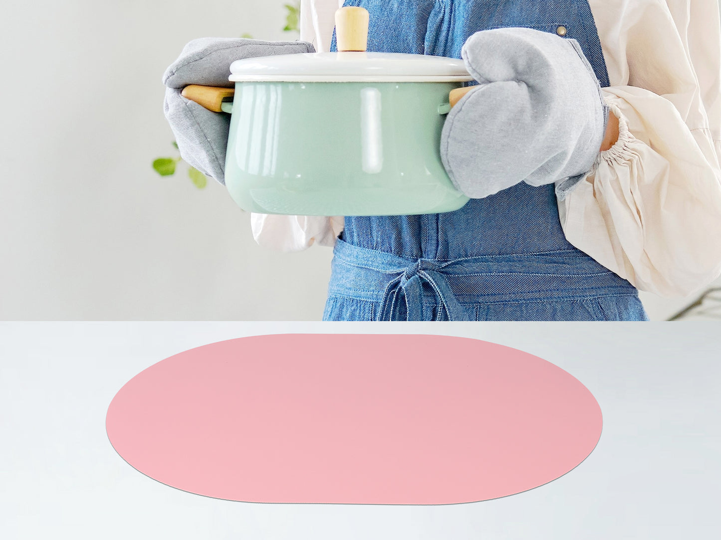 Juego de 6 manteles individuales de cuero lavables para decoración de mesa de cocina y comedor, 40,6 x 30,5 cm
