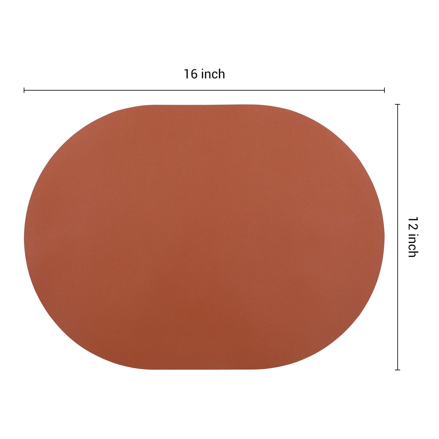 Juego de 6 manteles individuales de cuero lavables para decoración de mesa de cocina y comedor, 40,6 x 30,5 cm