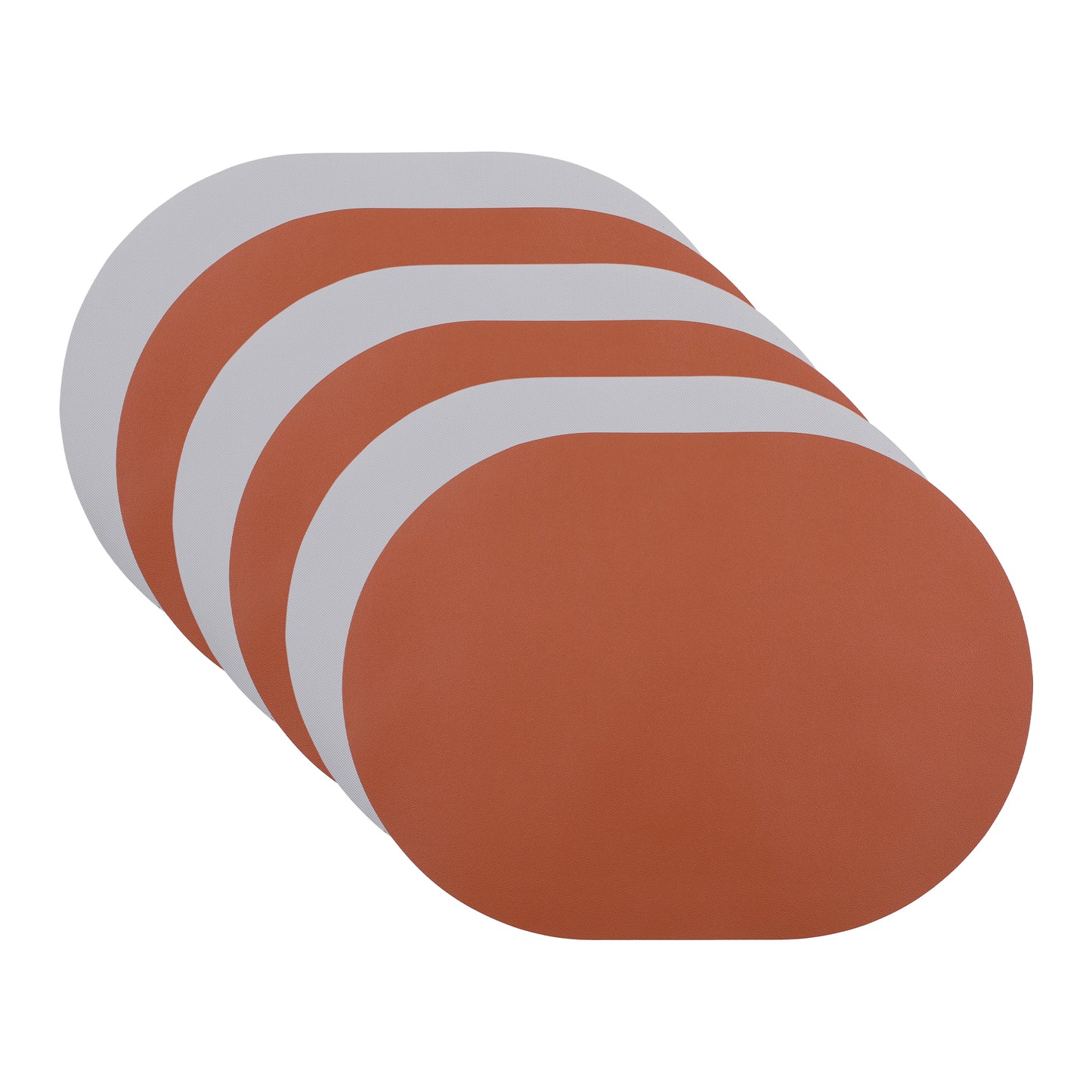 Juego de 6 manteles individuales de cuero lavables para decoración de mesa de cocina y comedor, 40,6 x 30,5 cm