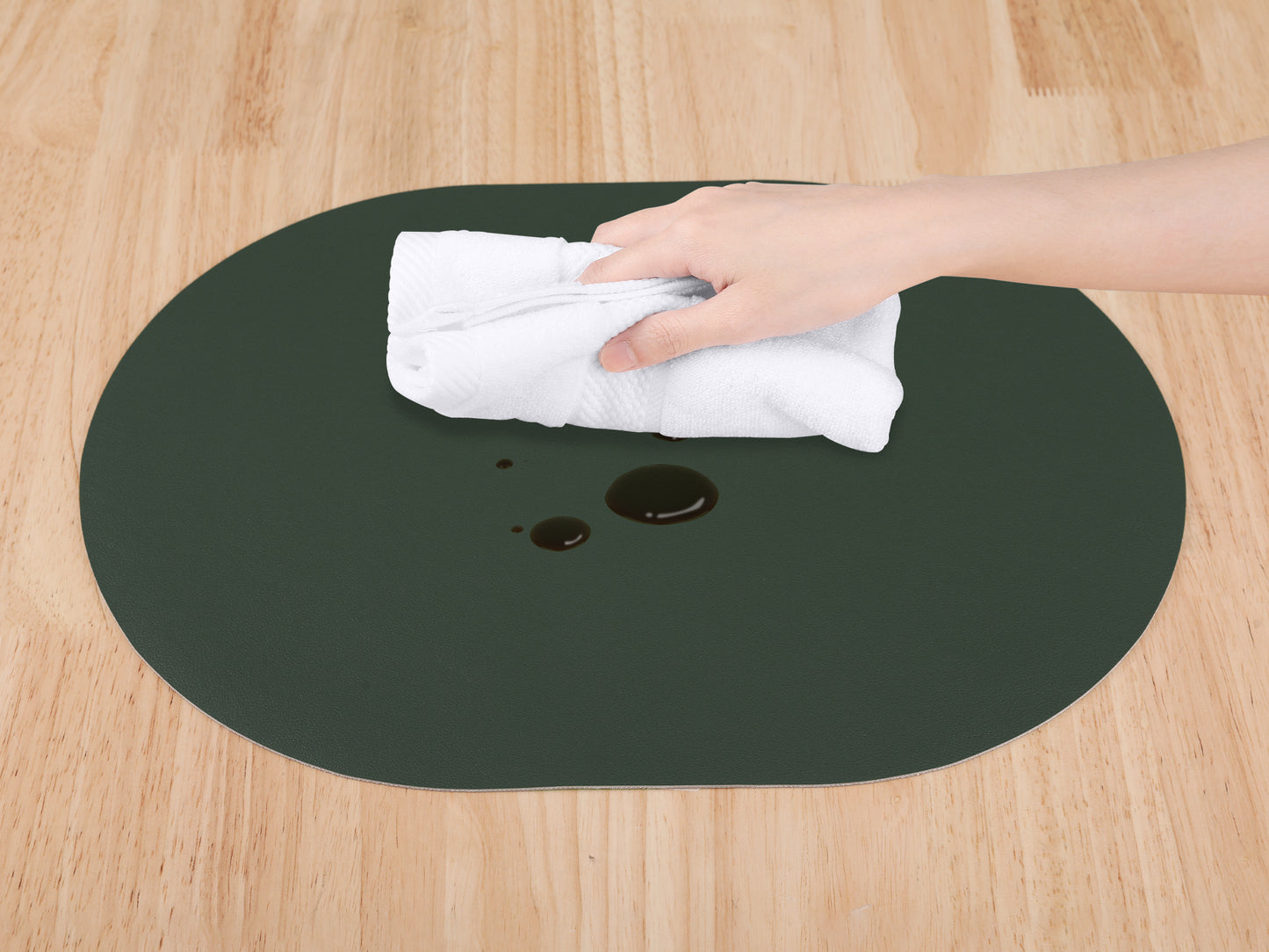 Placemats Set of 6 Leather for Kitchen Dining Table Decor Wipeable 16*12in