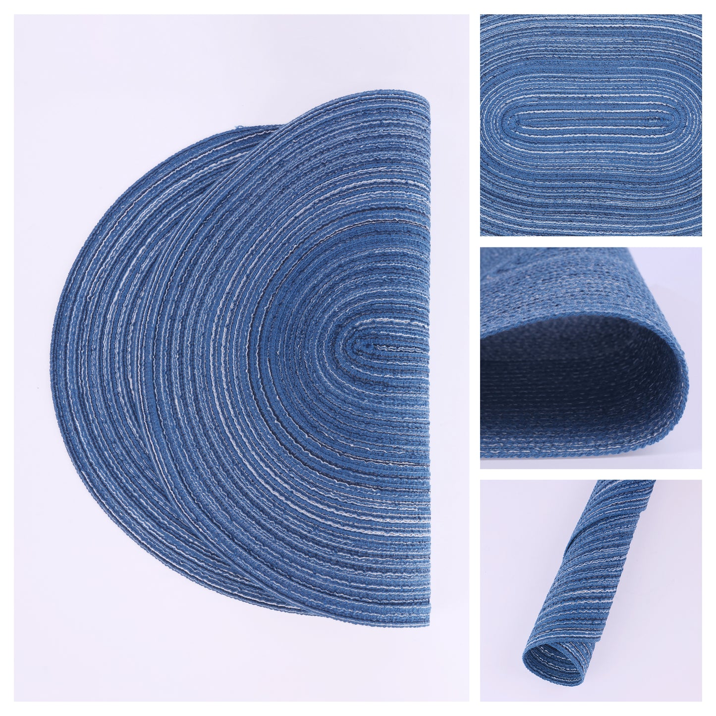 Farmhouse Placemats Set of 6 Oval for Indoor Outdoor Kitchen Wipe Clean 19.7*14in