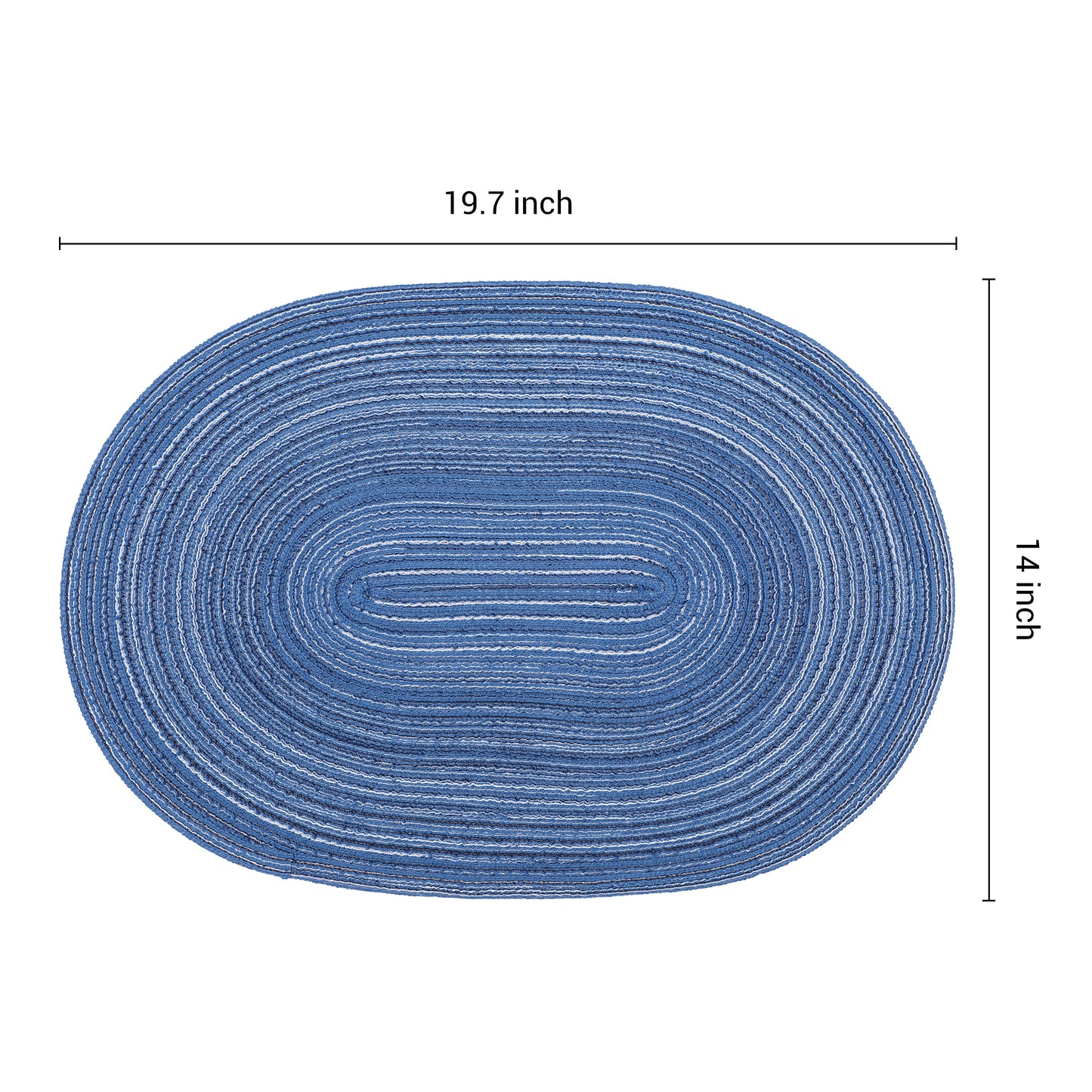 Farmhouse Placemats Set of 6 Oval for Indoor Outdoor Kitchen Wipe Clean 19.7*14in