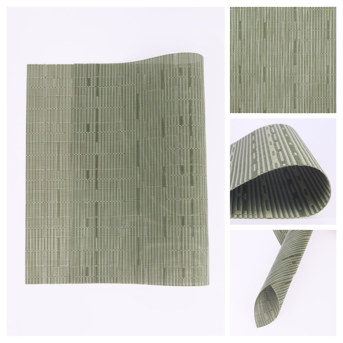 Juego de 6 manteles individuales de PVC para decoración de mesa de cocina y comedor, lavables y lavables, 45,7 x 30,5 cm