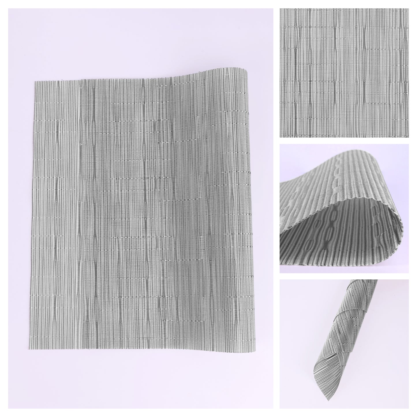Juego de 6 manteles individuales de PVC para decoración de mesa de cocina y comedor, lavables y lavables, 45,7 x 30,5 cm