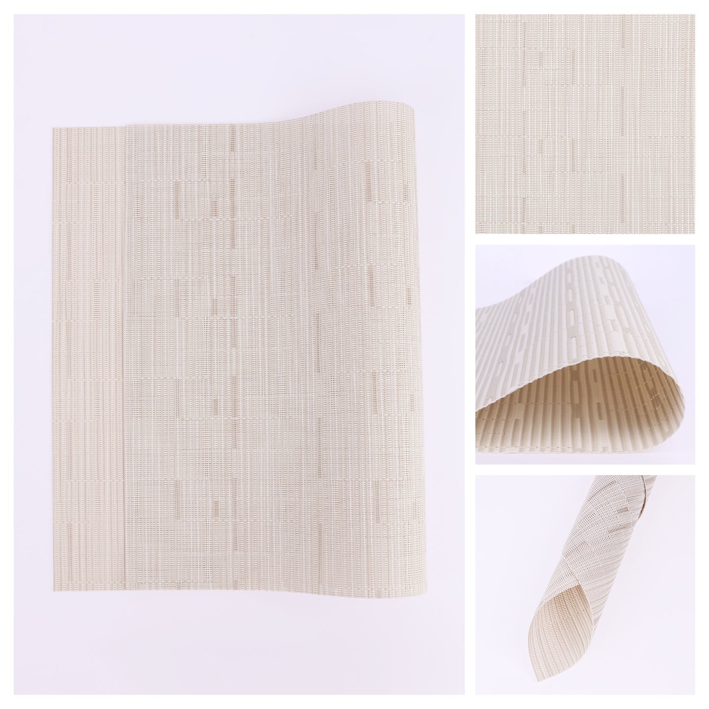 Placemats Set of 6 PVC for Kitchen Dining Table Decor Washable Wipeable 18*12in