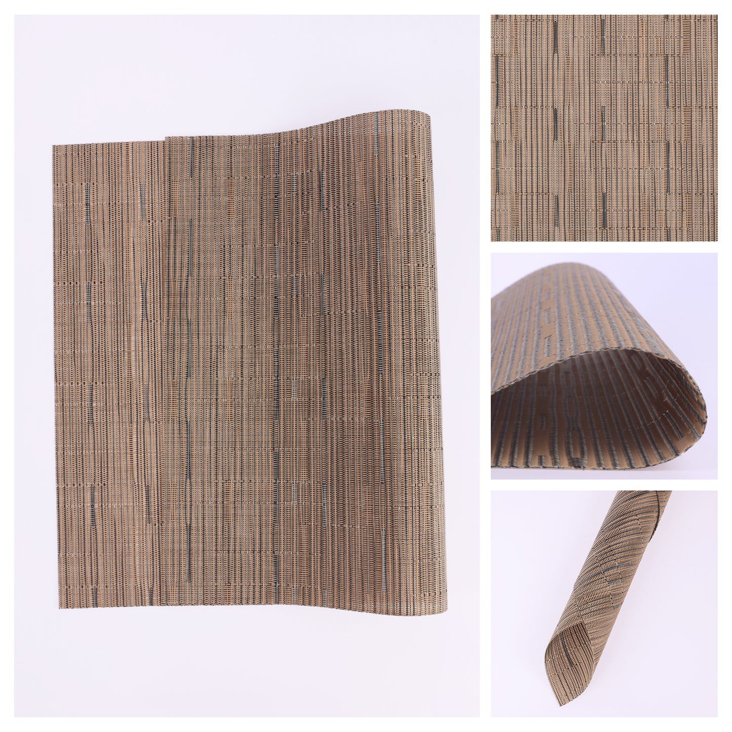 Juego de 6 manteles individuales de PVC para decoración de mesa de cocina y comedor, lavables y lavables, 45,7 x 30,5 cm