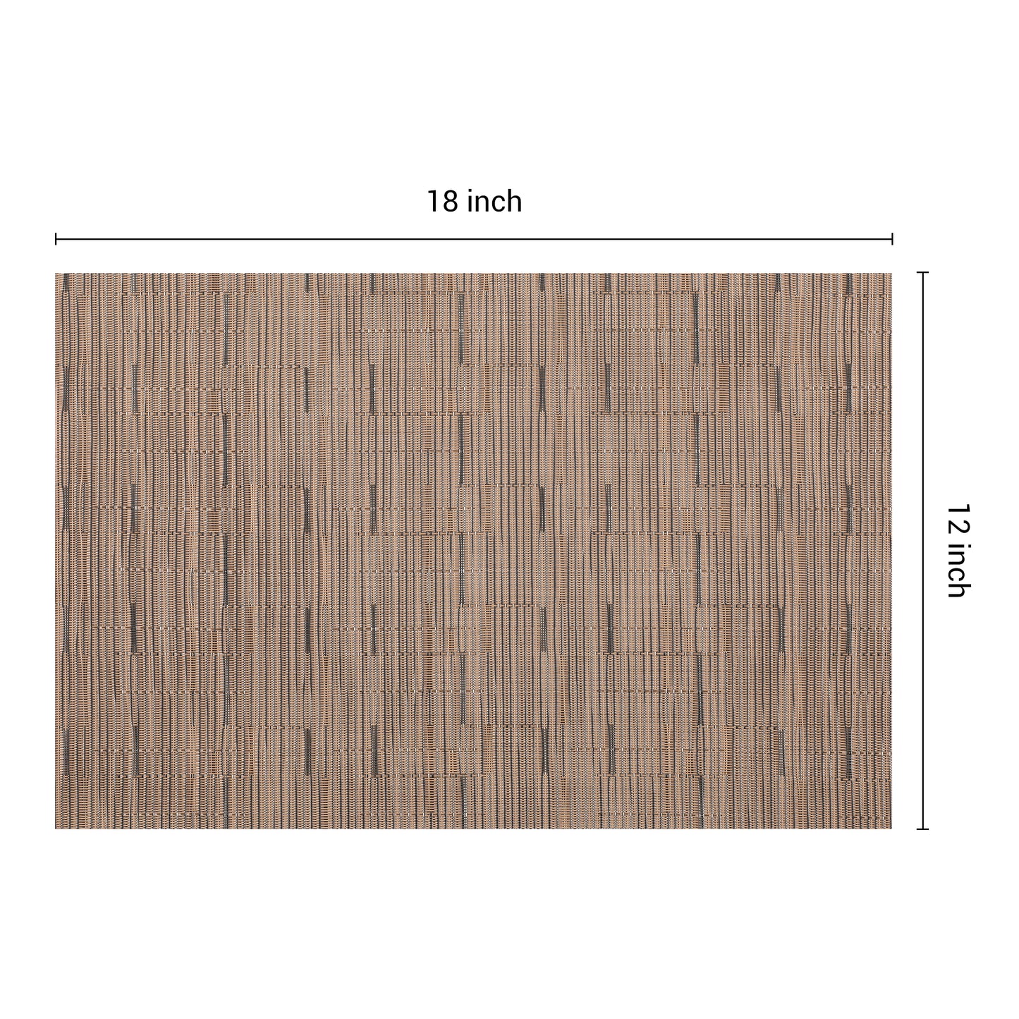 Juego de 6 manteles individuales de PVC para decoración de mesa de cocina y comedor, lavables y lavables, 45,7 x 30,5 cm