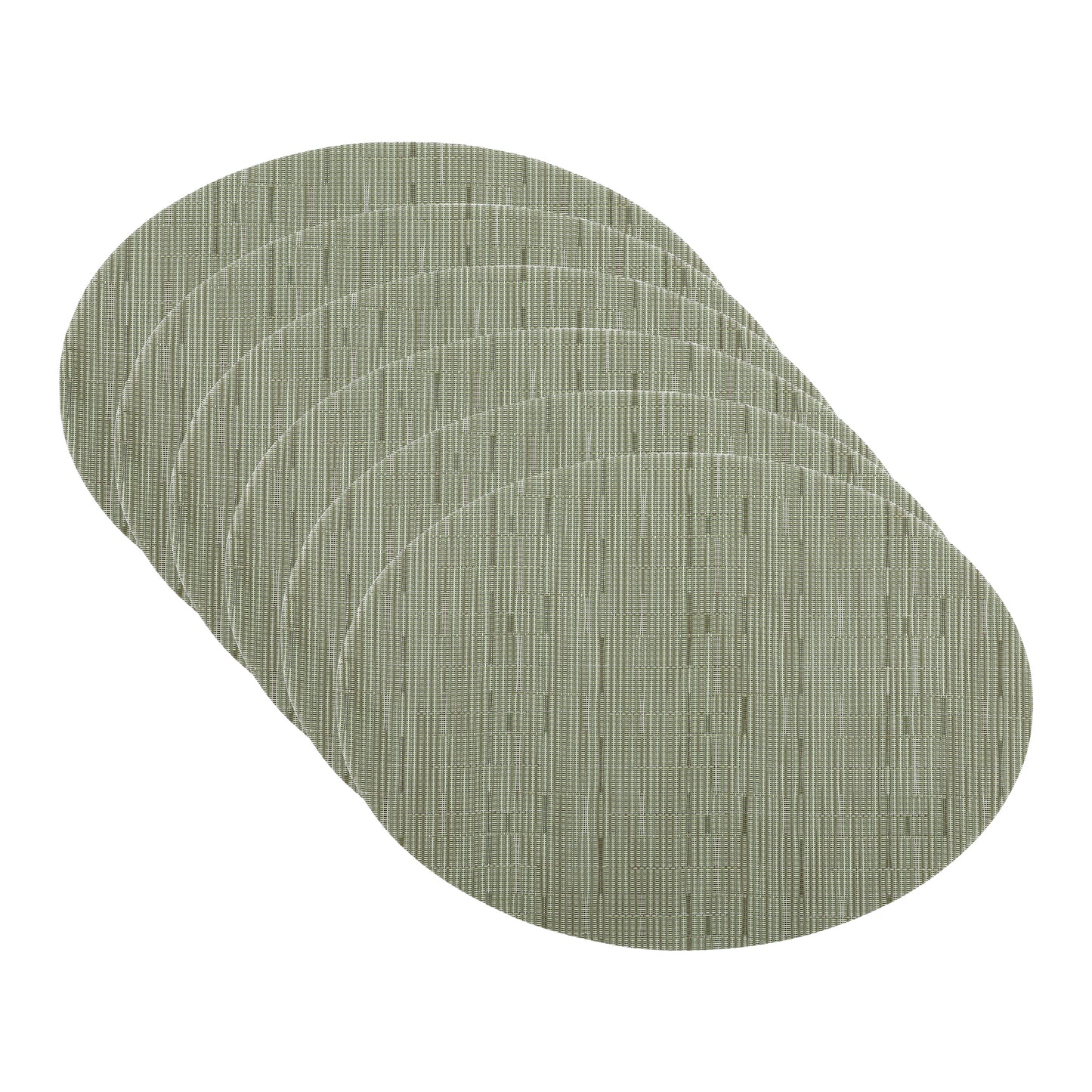 Placemats Set of 6 PVC Oval for Kitchen Dining Table Decor Wipeable 18*12.5in