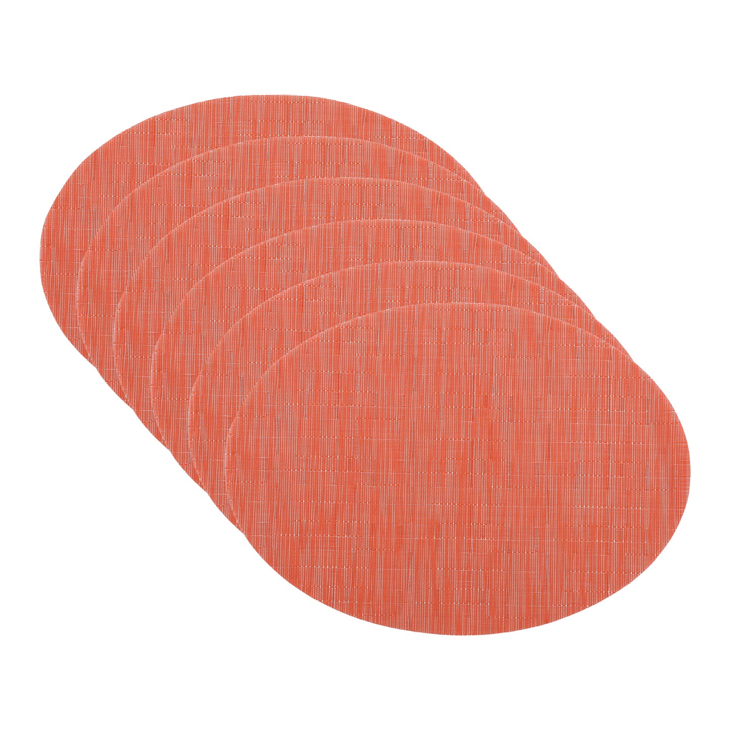 Placemats Set of 6 PVC Oval for Kitchen Dining Table Decor Wipeable 18*12.5in