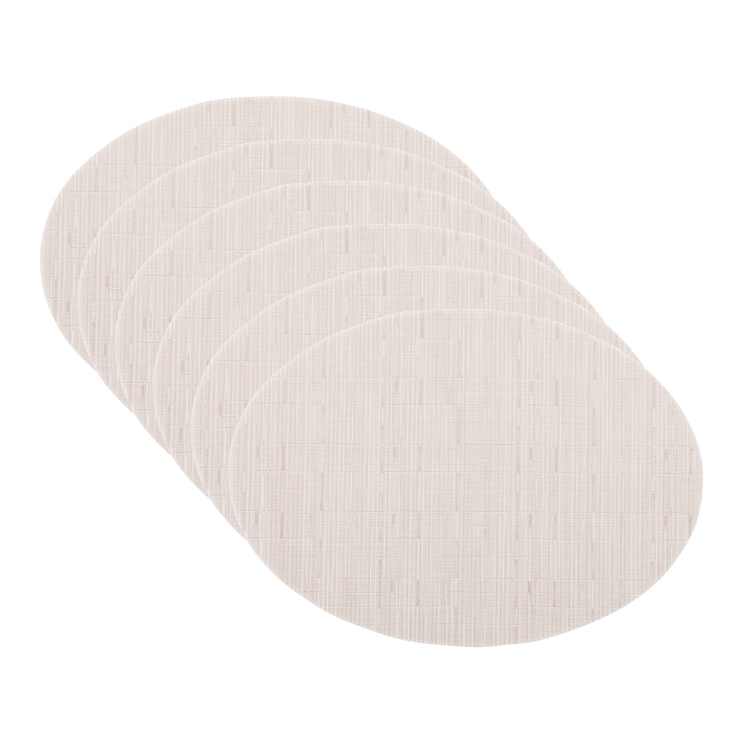 Juego de 6 manteles individuales ovalados de PVC para decoración de mesa de cocina y comedor, lavables, 45,7 x 32,8 cm