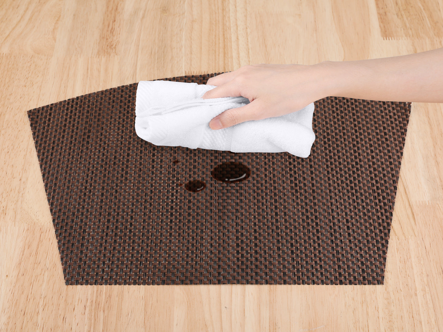 Placemats Set of 6 PVC Solid for Kitchen Dining Table Decor Wipeable 17*11.5in
