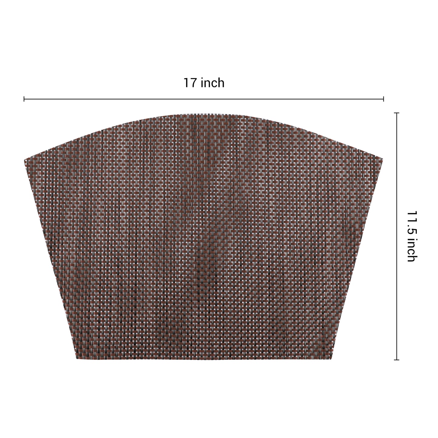 Placemats Set of 6 PVC Solid for Kitchen Dining Table Decor Wipeable 17*11.5in