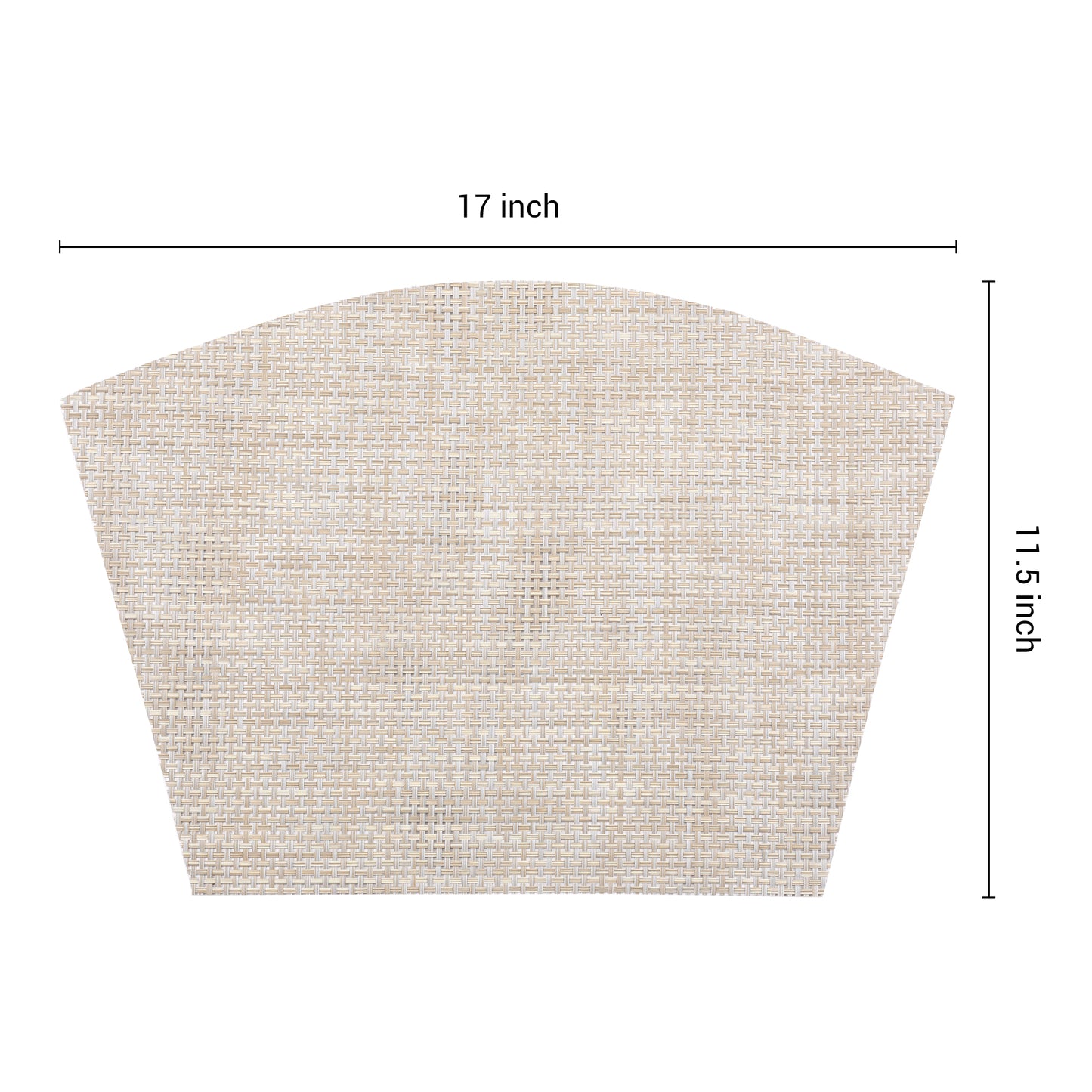 Placemats Set of 6 PVC Solid for Kitchen Dining Table Decor Wipeable 17*11.5in