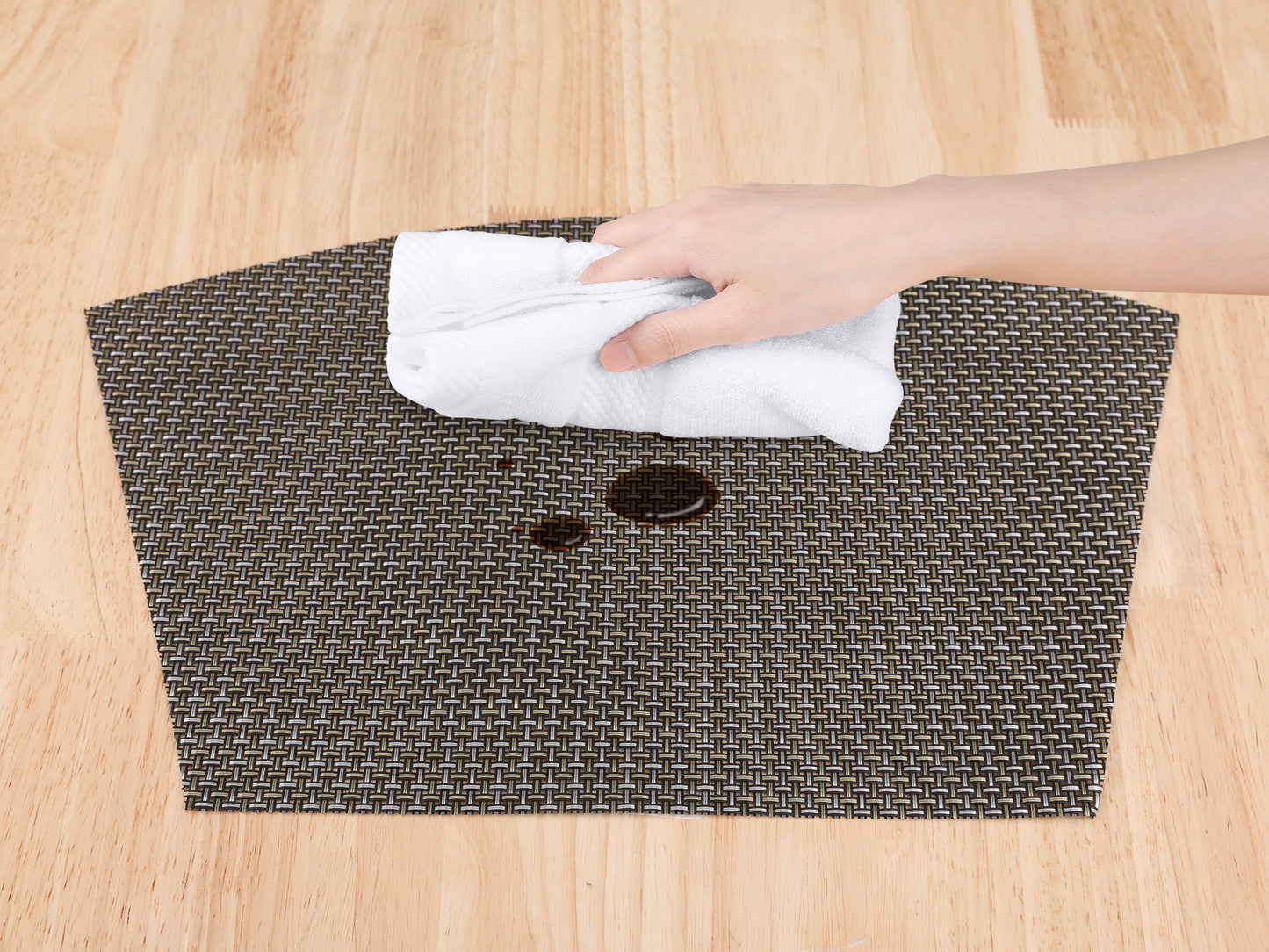 Placemats Set of 6 PVC Solid for Kitchen Dining Table Decor Wipeable 17*11.5in