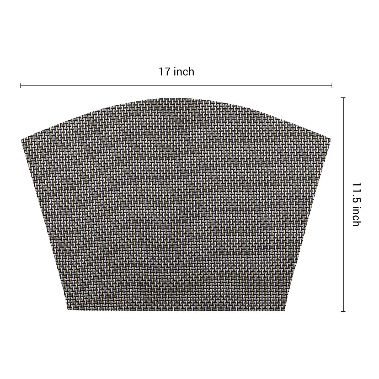 Placemats Set of 6 PVC Solid for Kitchen Dining Table Decor Wipeable 17*11.5in