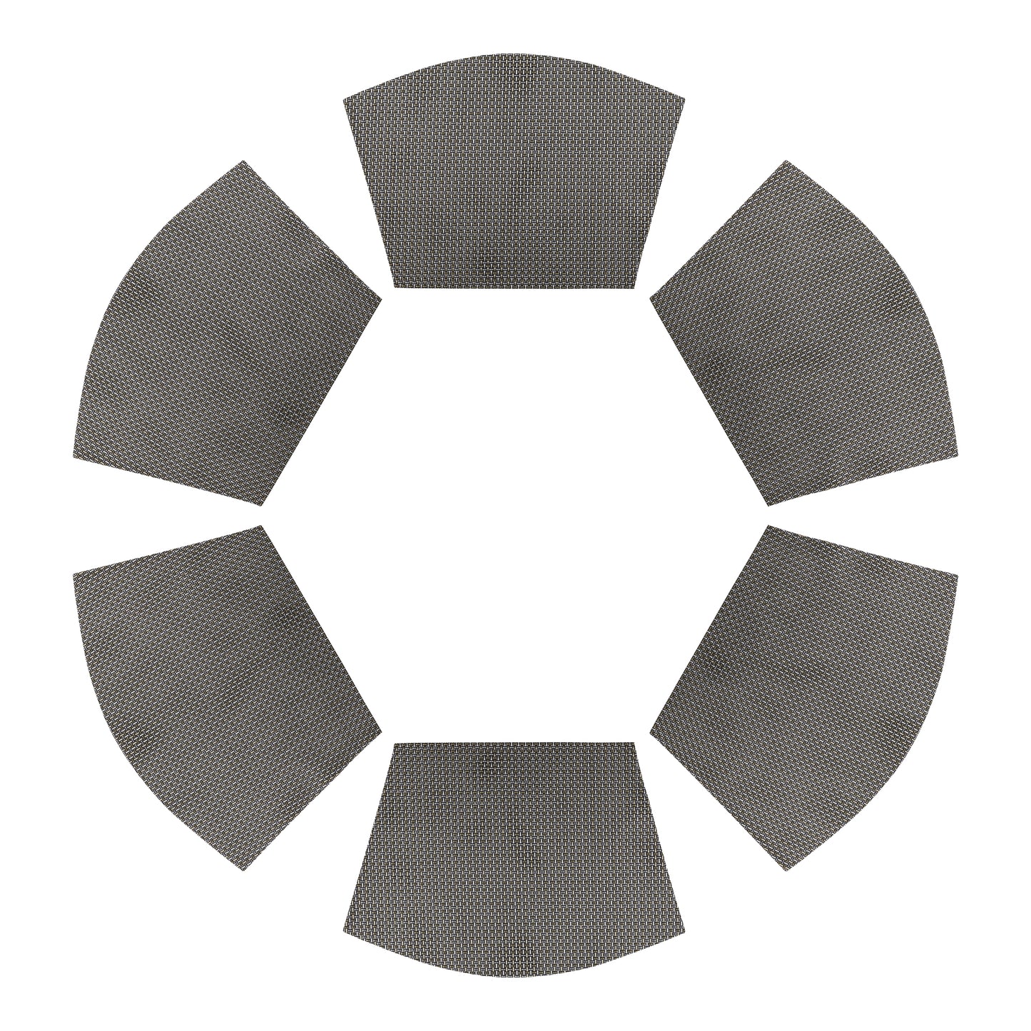 Placemats Set of 6 PVC Solid for Kitchen Dining Table Decor Wipeable 17*11.5in