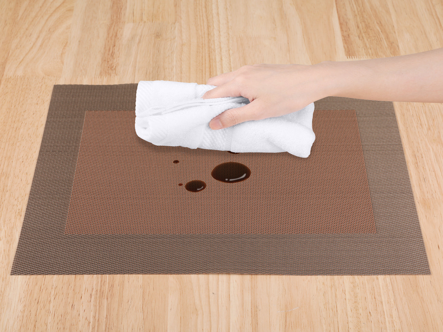 Juego de 8 manteles individuales de PVC para decoración de mesa de cocina y comedor, lavables y resistentes al calor, 45,7 x 30,5 cm