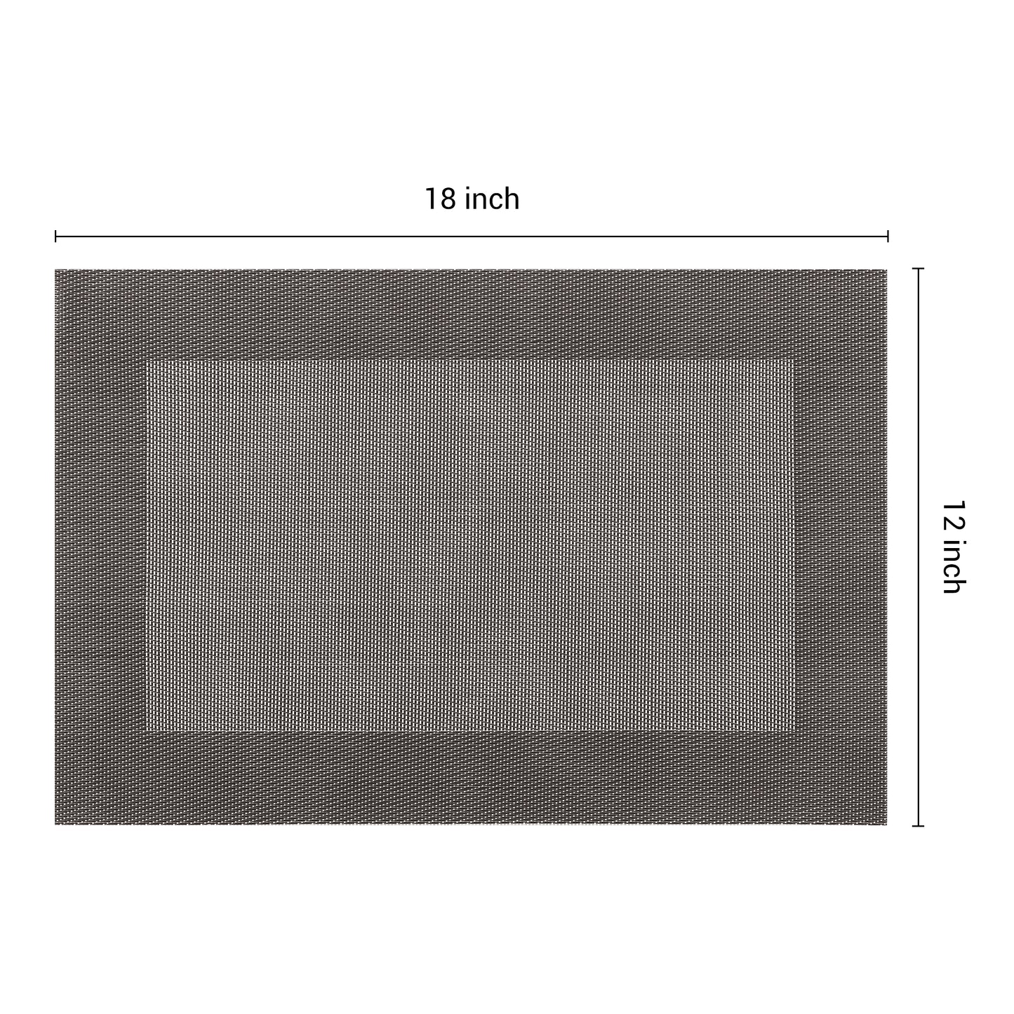 Juego de 8 manteles individuales de PVC para decoración de mesa de cocina y comedor, lavables y resistentes al calor, 45,7 x 30,5 cm