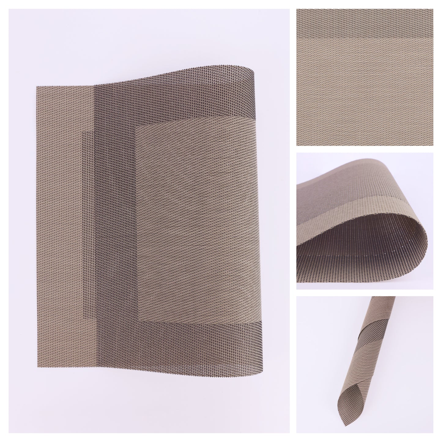 Placemats Set of 8 PVC for Kitchen Dining Table Decor Washable Heat Resistant 18*12in