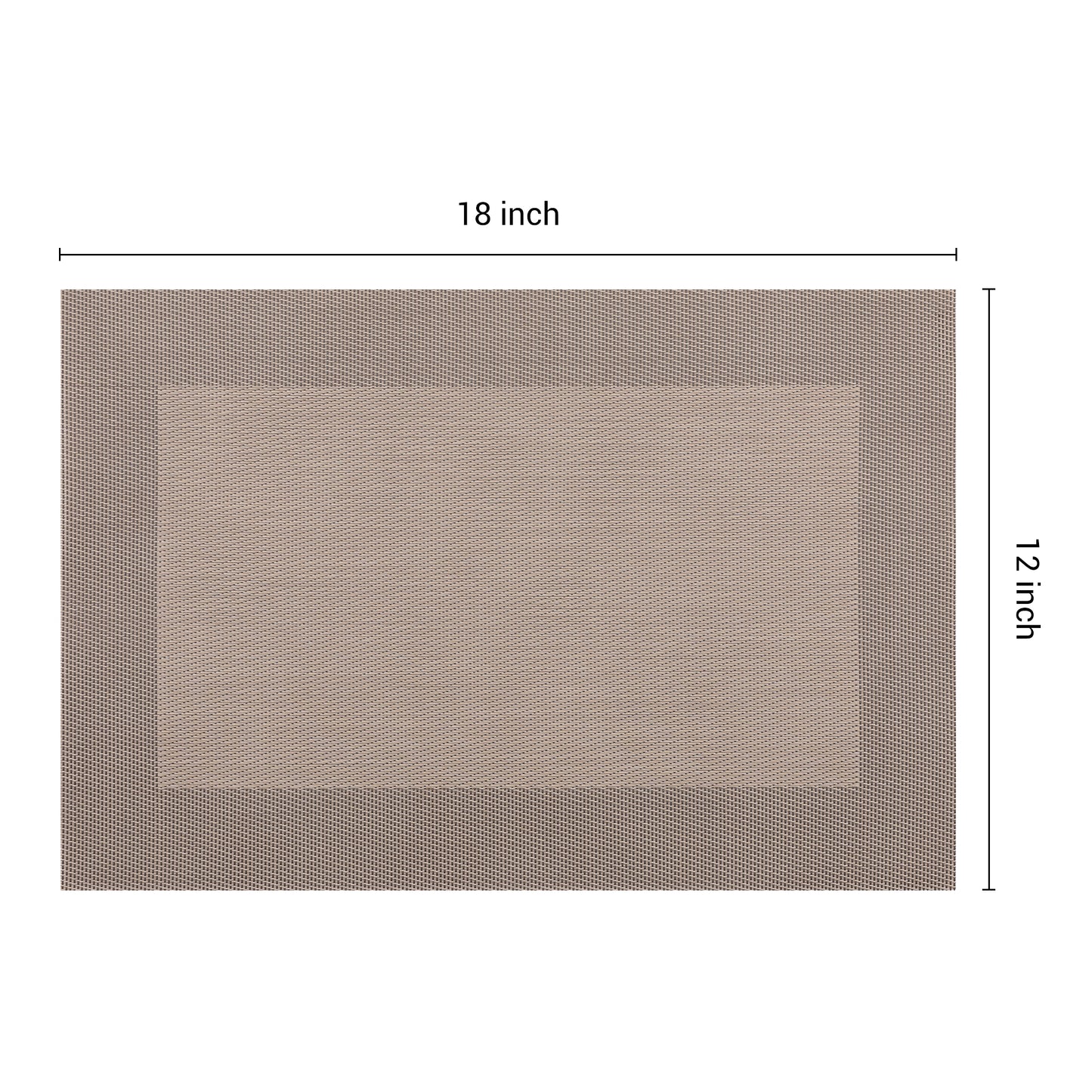 Placemats Set of 8 PVC for Kitchen Dining Table Decor Washable Heat Resistant 18*12in