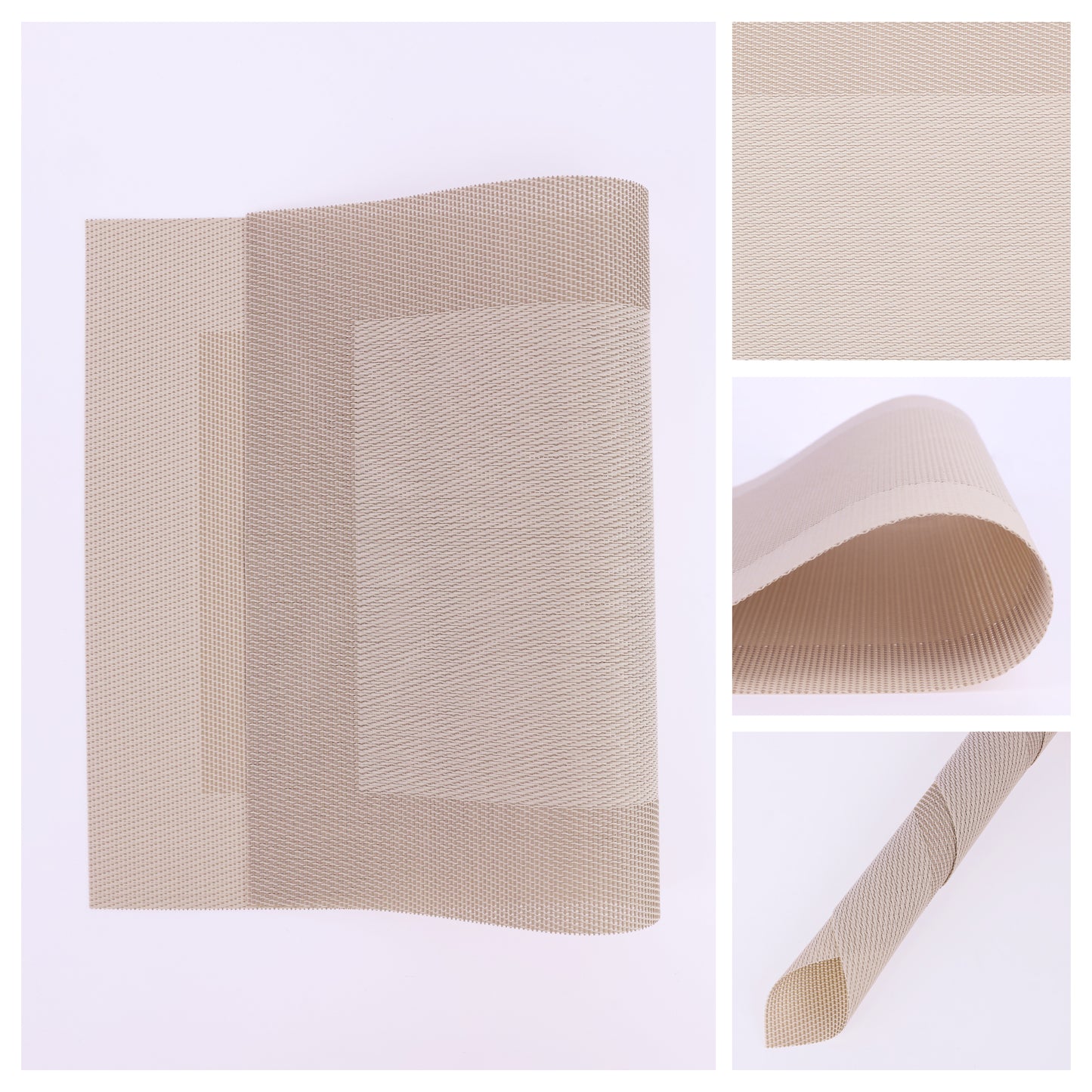 Juego de 8 manteles individuales de PVC para decoración de mesa de cocina y comedor, lavables y resistentes al calor, 45,7 x 30,5 cm