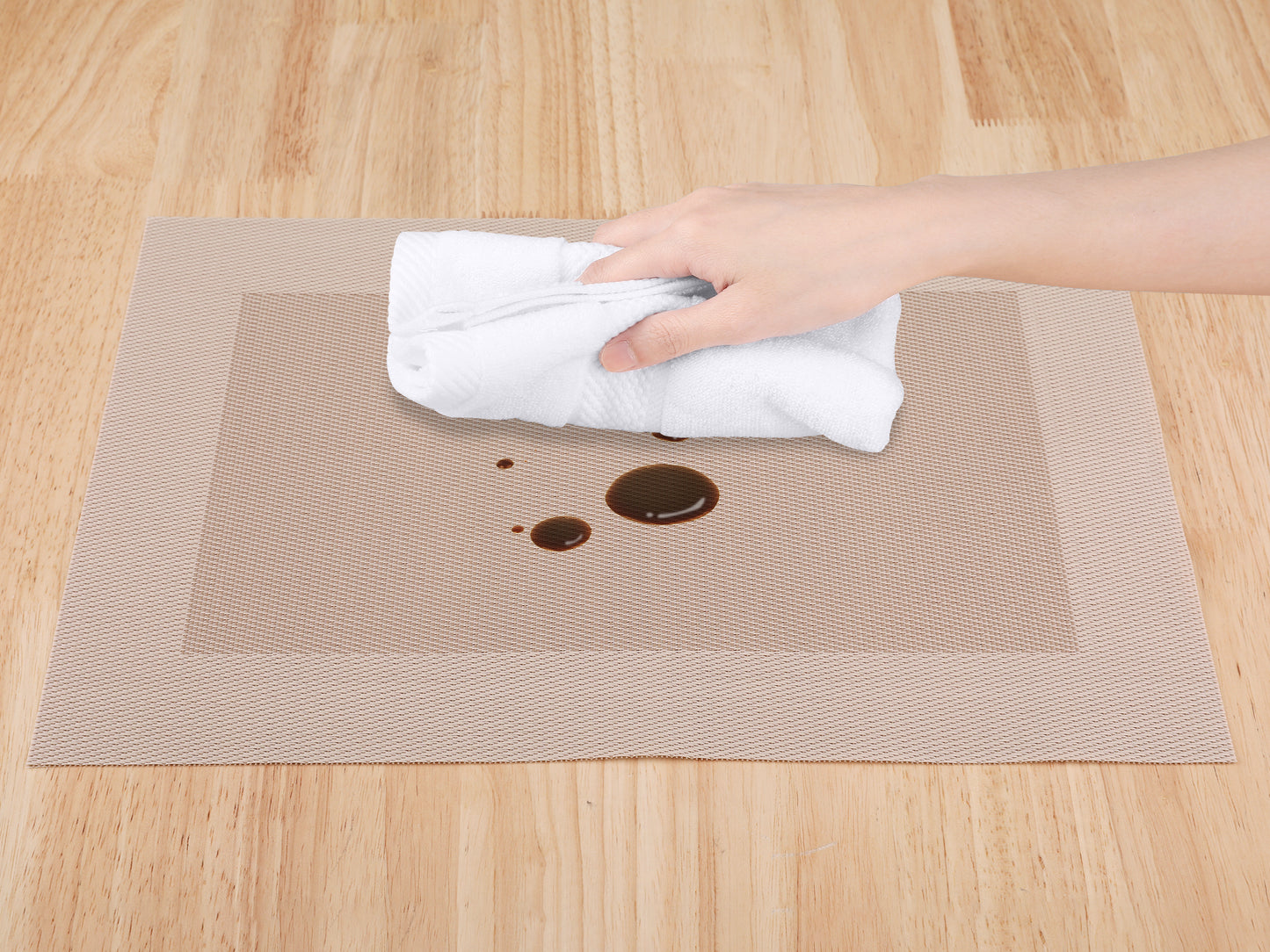 Juego de 8 manteles individuales de PVC para decoración de mesa de cocina y comedor, lavables y resistentes al calor, 45,7 x 30,5 cm