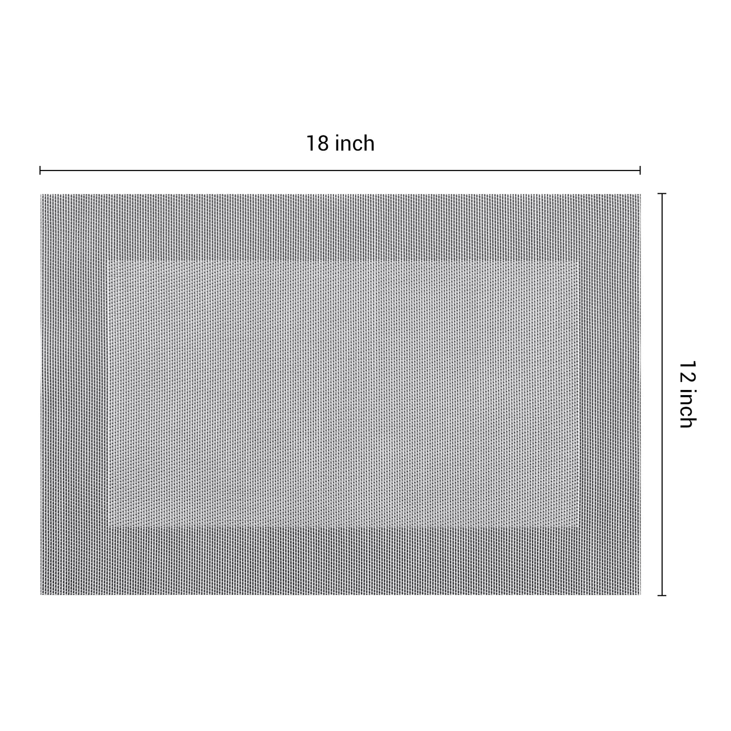 Placemats Set of 8 PVC for Kitchen Dining Table Decor Washable Heat Resistant 18*12in