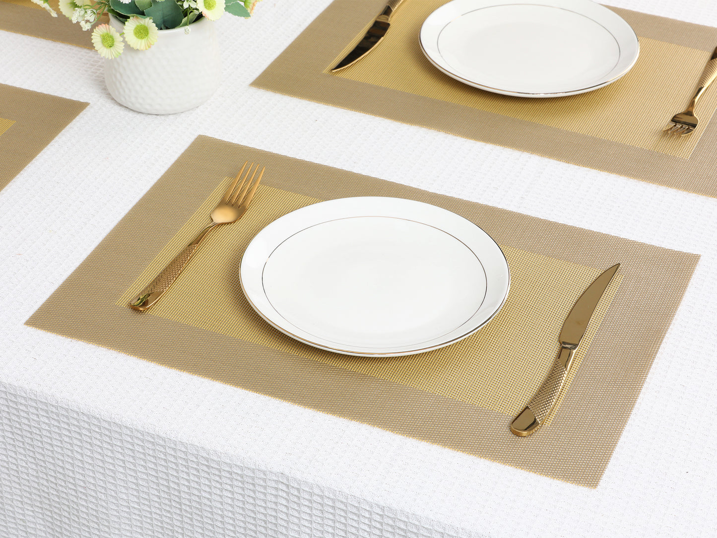 Placemats Set of 8 for Kitchen Dining Table Decor Washable Heat Resistant 18*12in