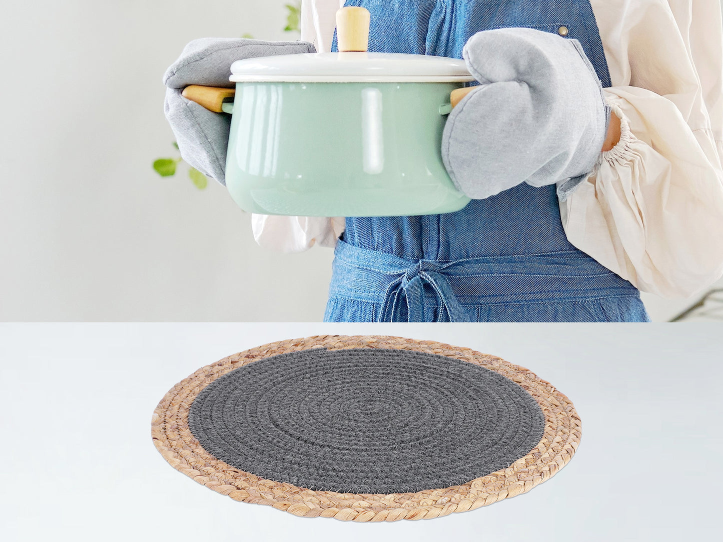 Juego de 4 manteles individuales de estilo rústico para decoración de mesa de comedor, 35,5 x 35,5 cm