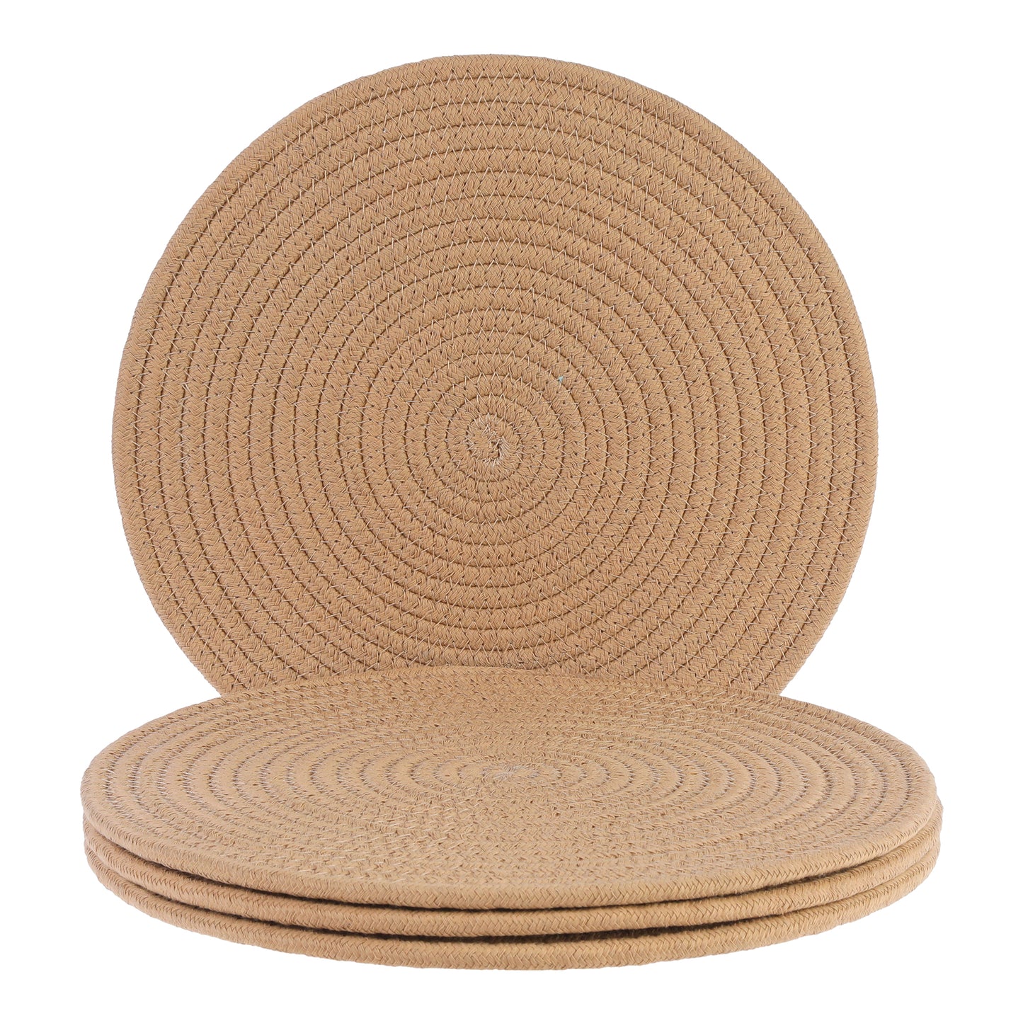 Farmhouse Placemats Set of 4 Cotton Rope Round for Dining Table Decor 12*12in