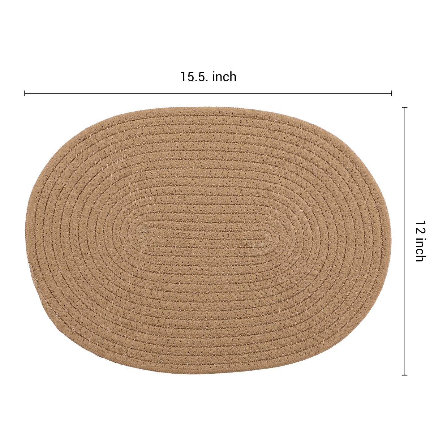 Farmhouse Placemats Set of 4 Cotton Rope for Dining Table Decor Wipe Clean 15.5*12in
