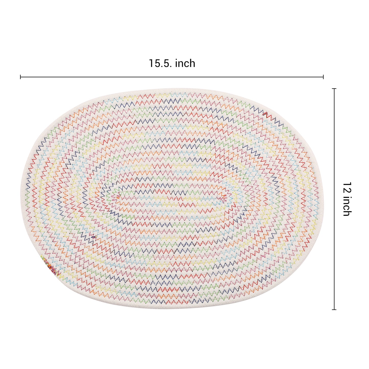 Farmhouse Placemats Set of 4 Cotton Rope for Dining Table Decor Wipe Clean 15.5*12in