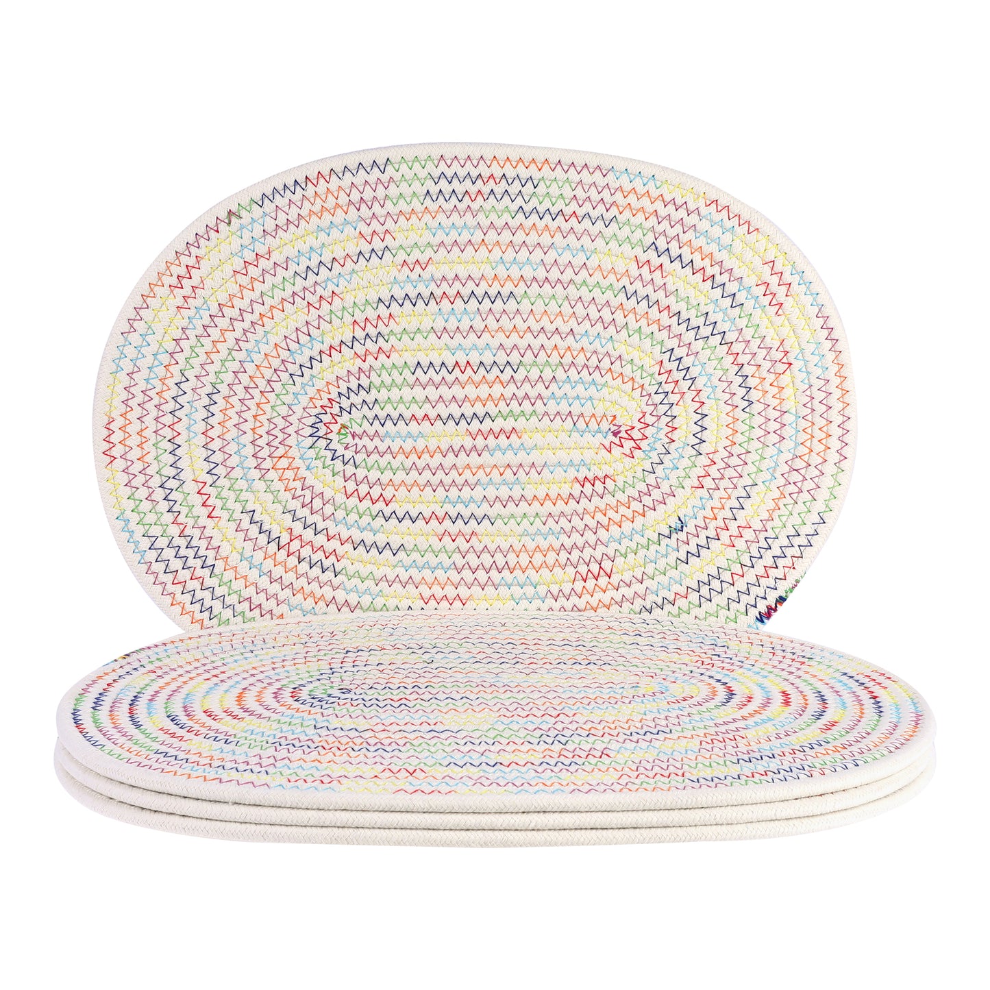 Farmhouse Placemats Set of 4 Cotton Rope for Dining Table Decor Wipe Clean 15.5*12in