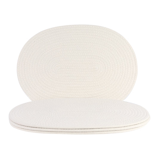 Farmhouse Placemats Set of 4 Cotton Rope for Dining Table Decor Wipe Clean 15.5*12in