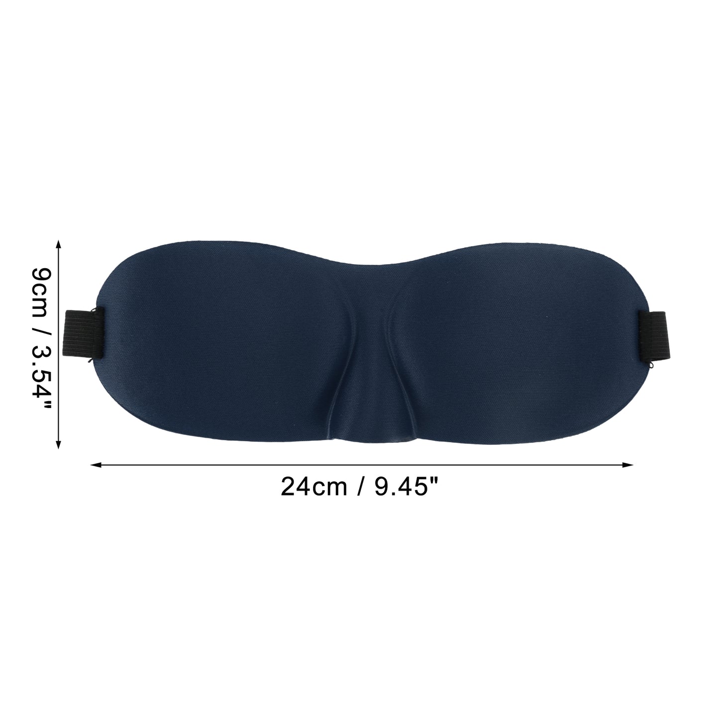 Breathable Elastic Band 3D Sleep Mask for Travel Rest Navy Blue