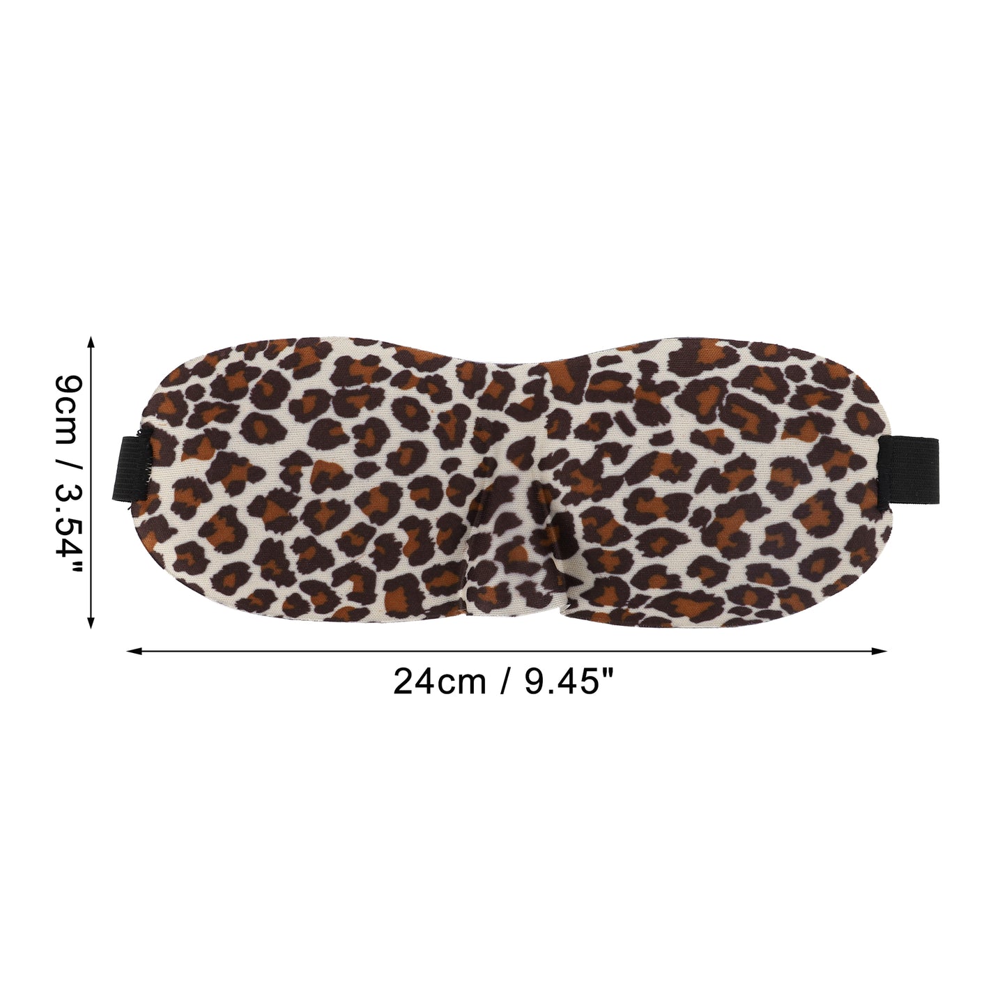 Breathable Leopards Pattern 3D Sleep Eye Mask for Rest Brown